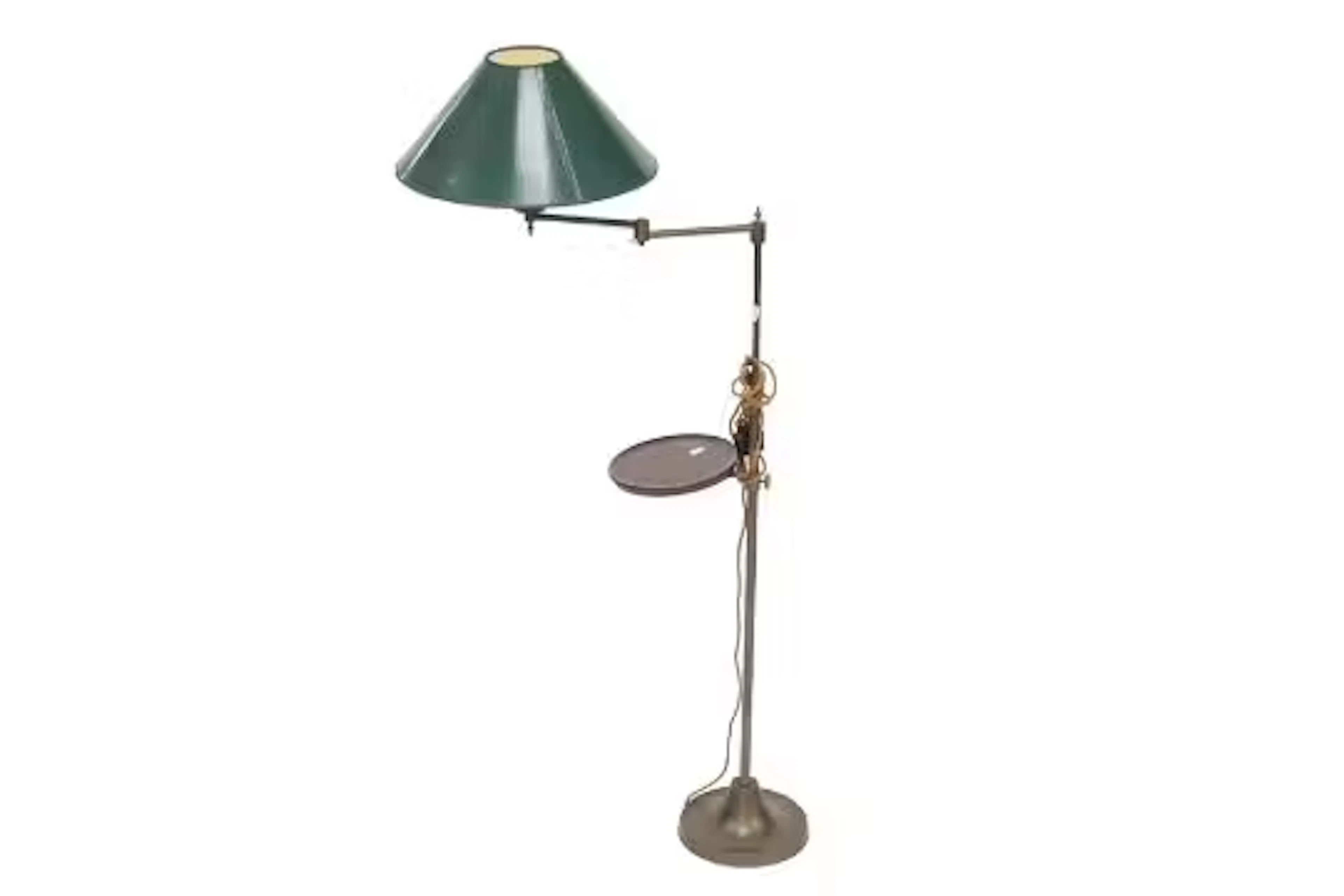 A 20th century telescopic brass standard lamp.