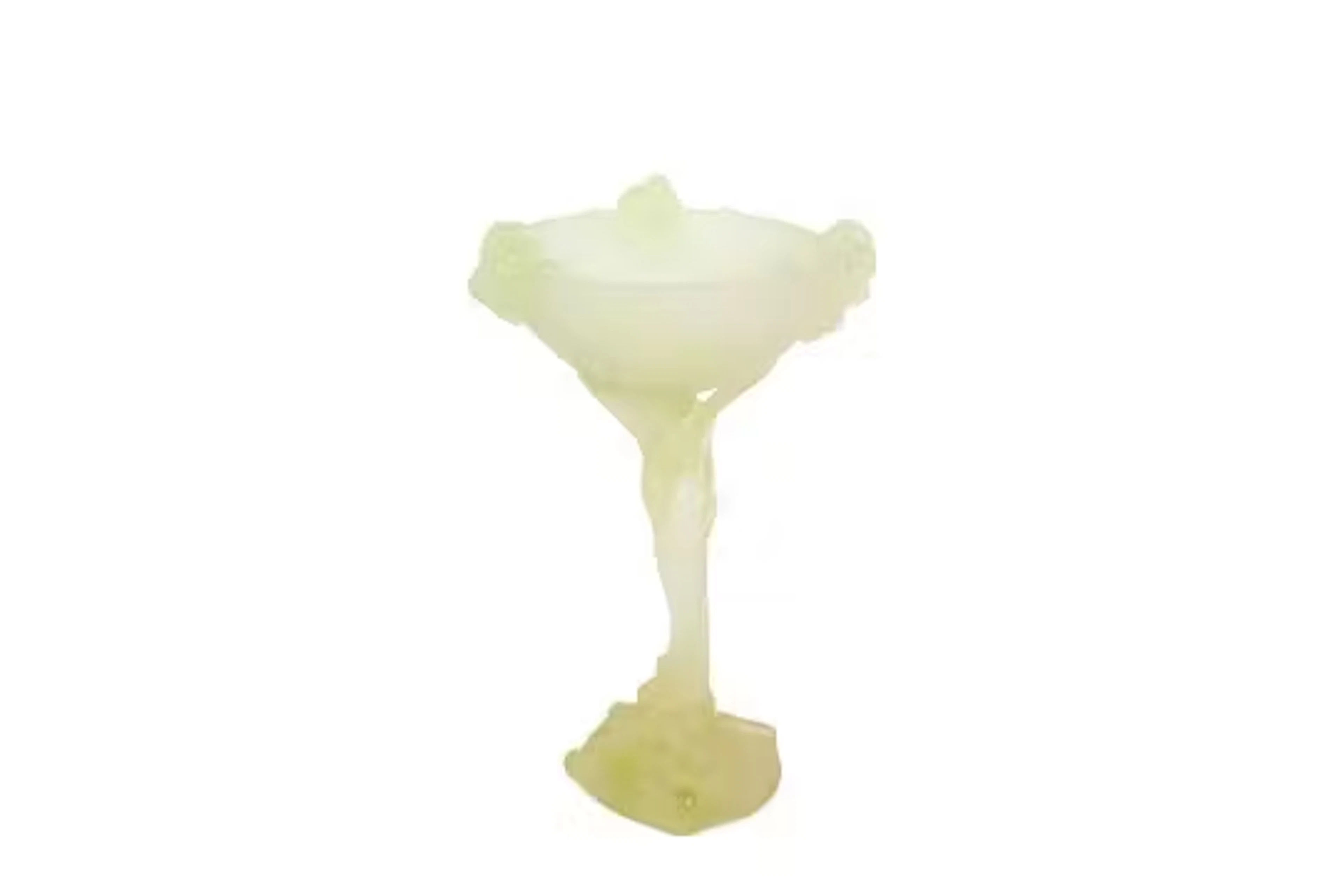 Daum glass centre piece, boxed.