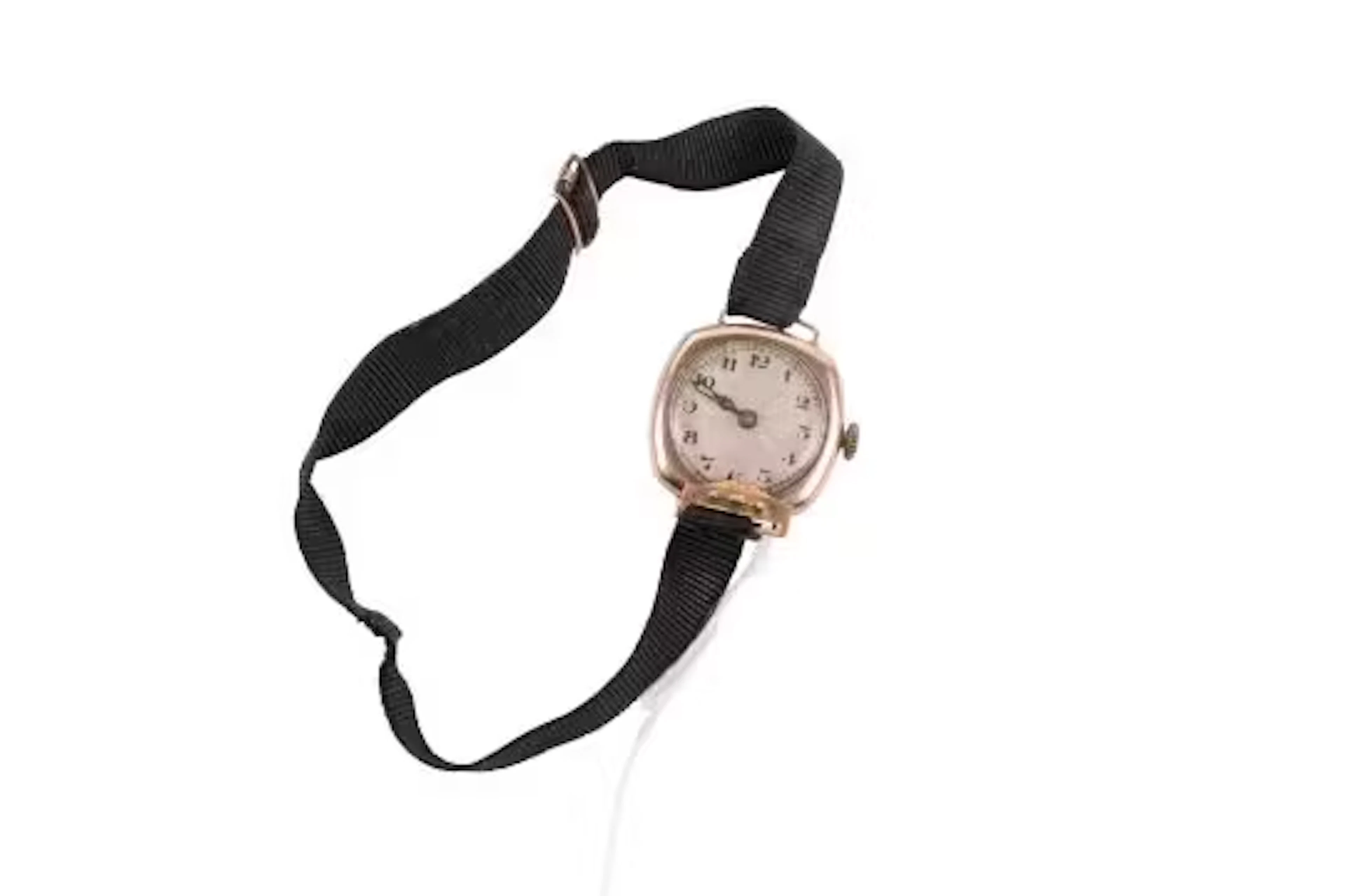A vintage lady's wristwatch engraved Breguet , the textured dial with