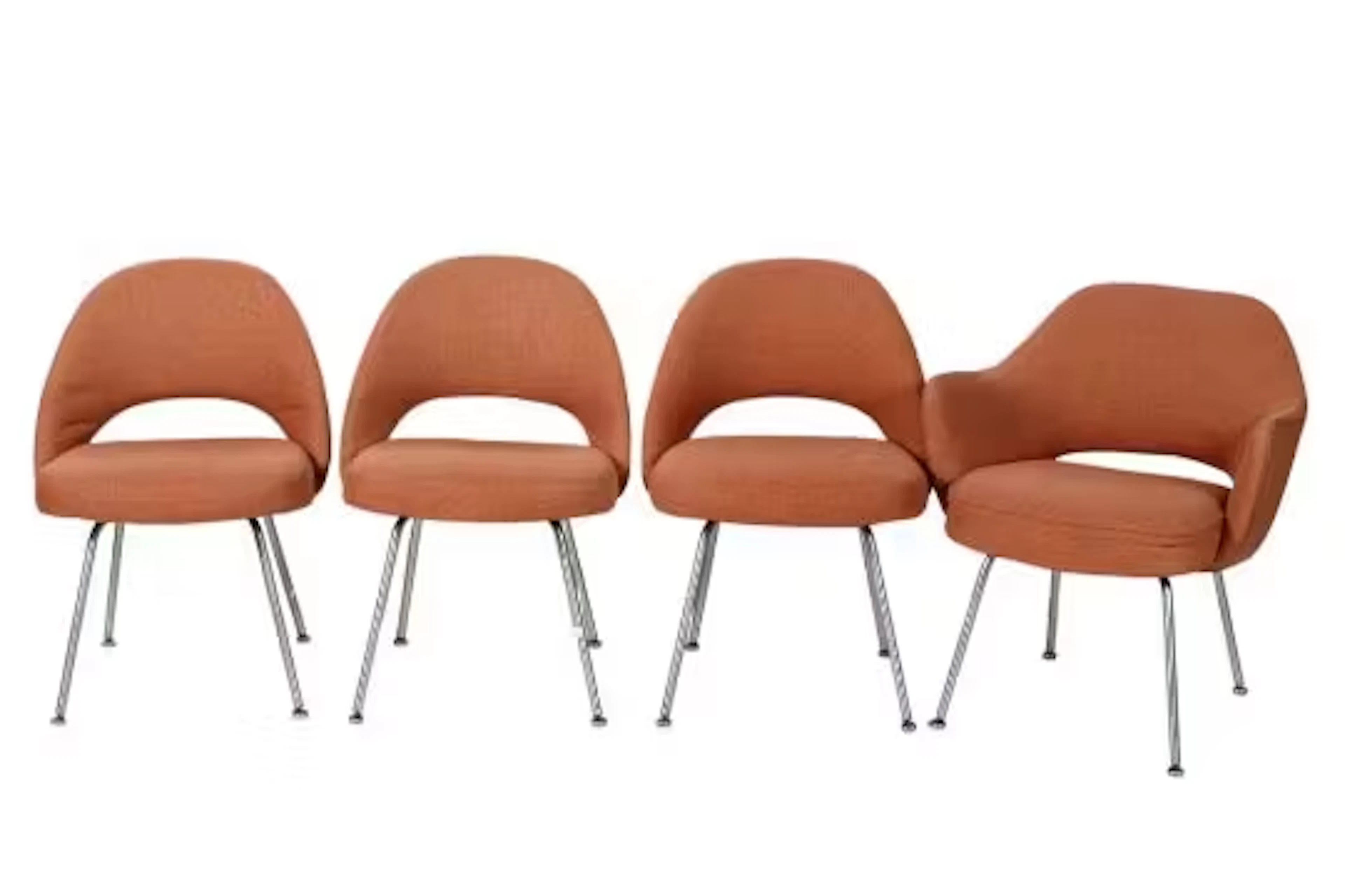 Eero Saarinen (1910-1961) for 'Knoll', a set of four conference side chairs.