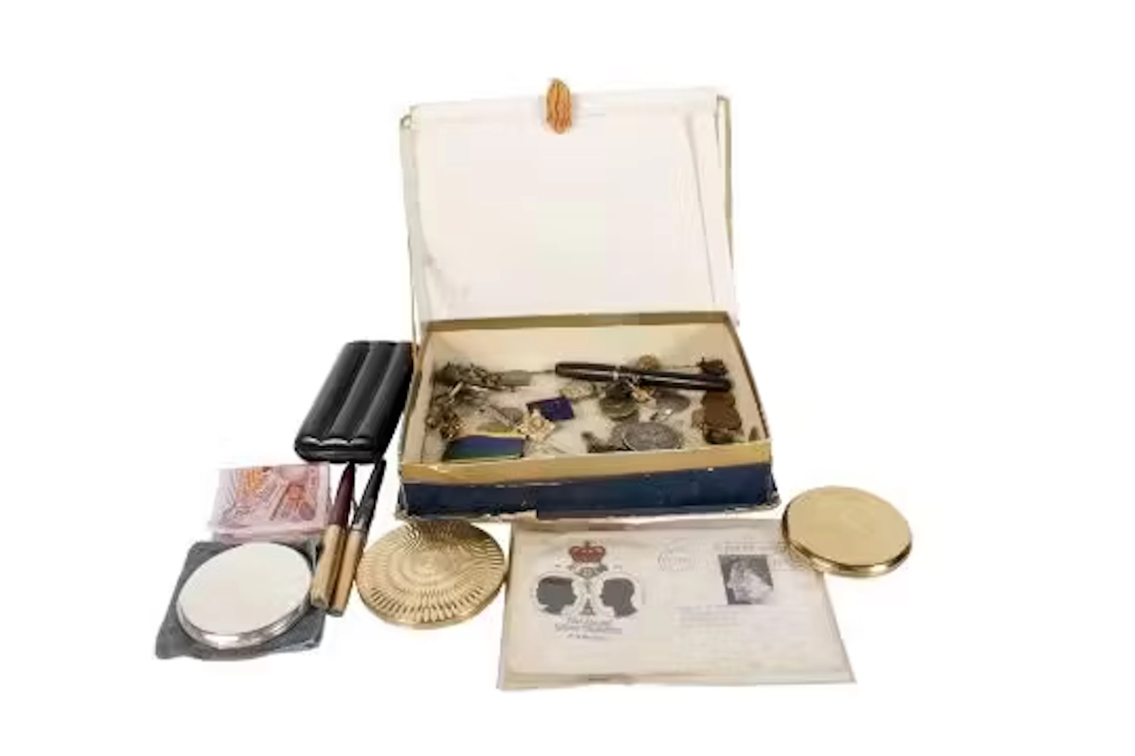 An assortment of collectables.