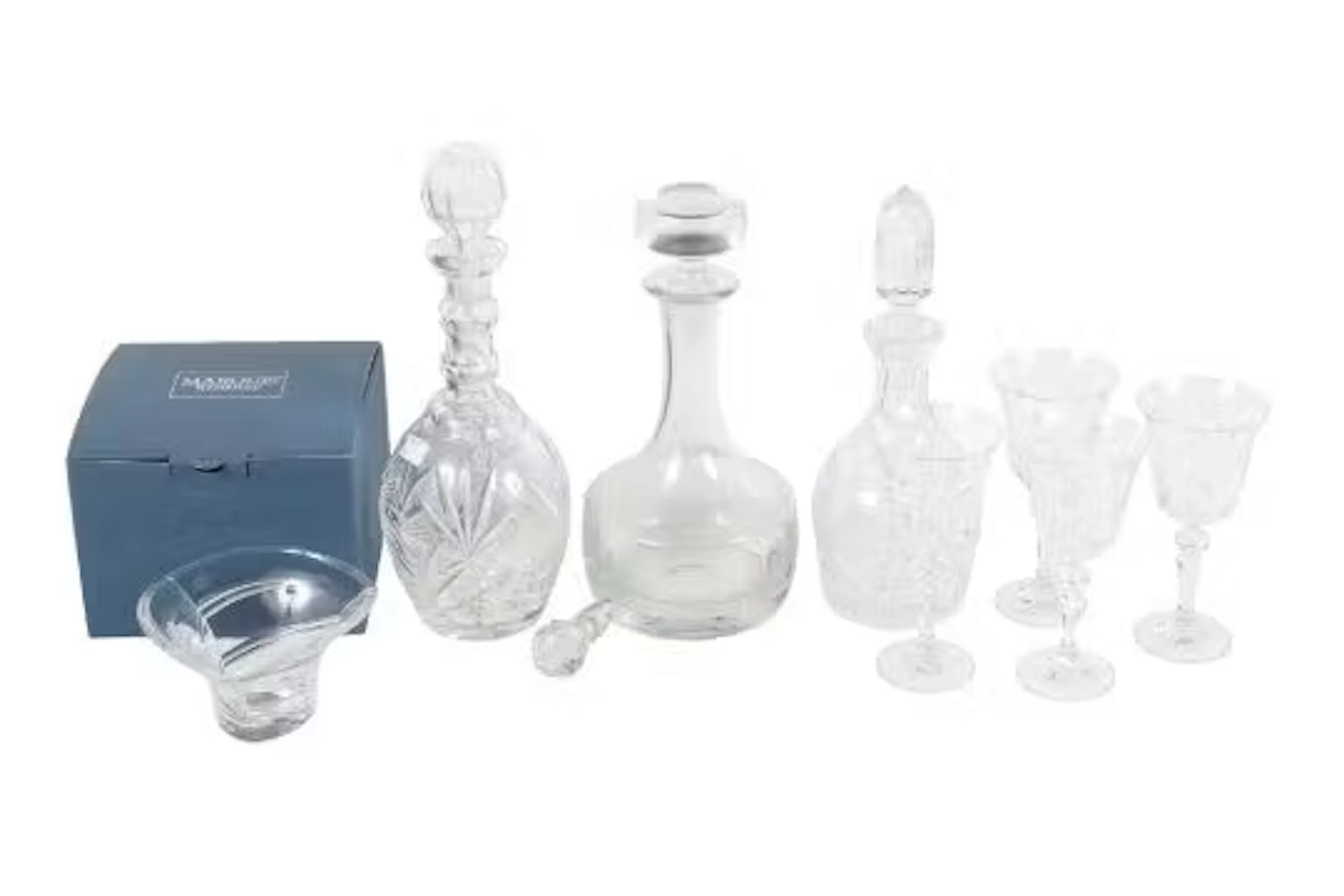 A collection of modern glassware.