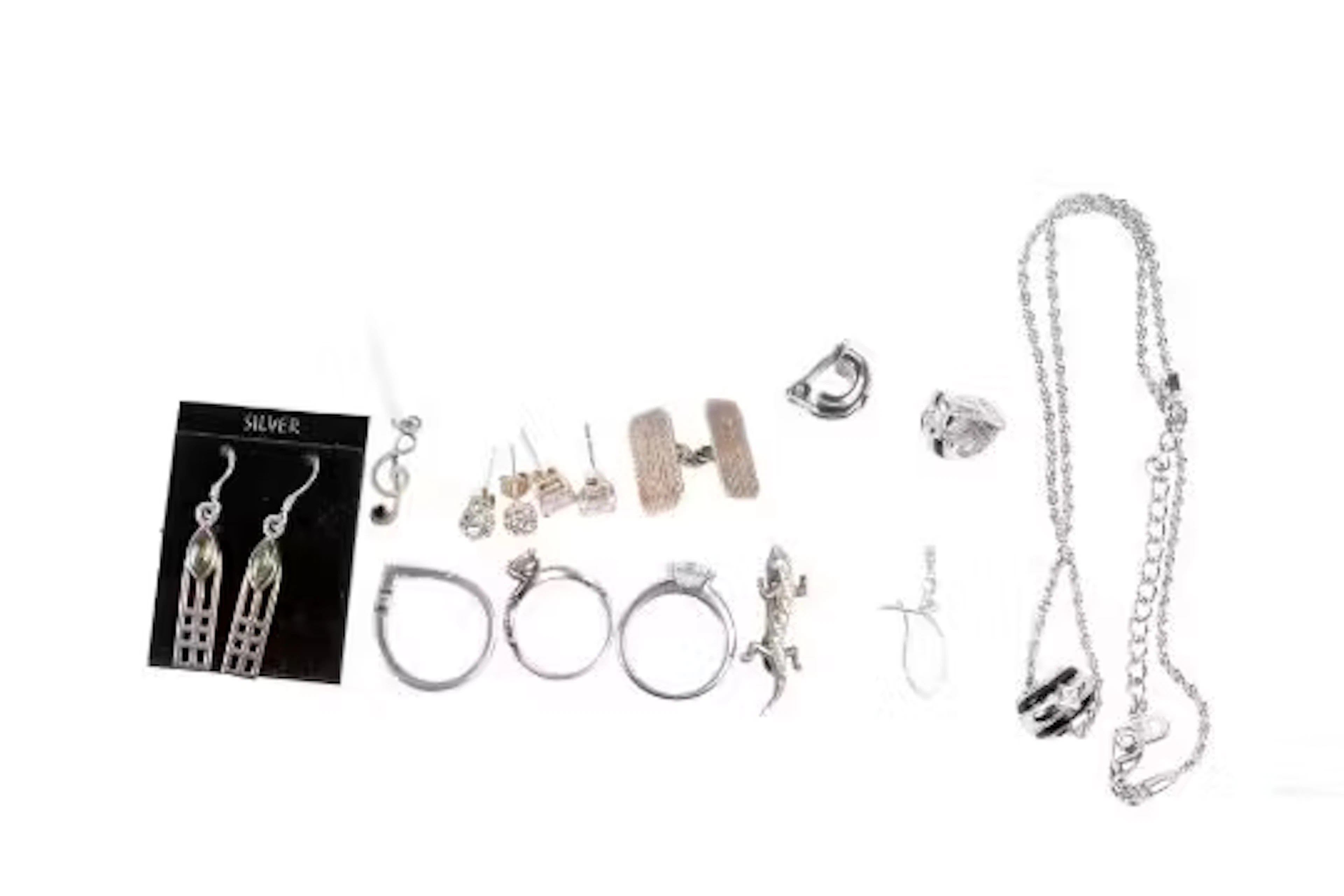 A boxed Christian Dior necklace and earring set and an assortment