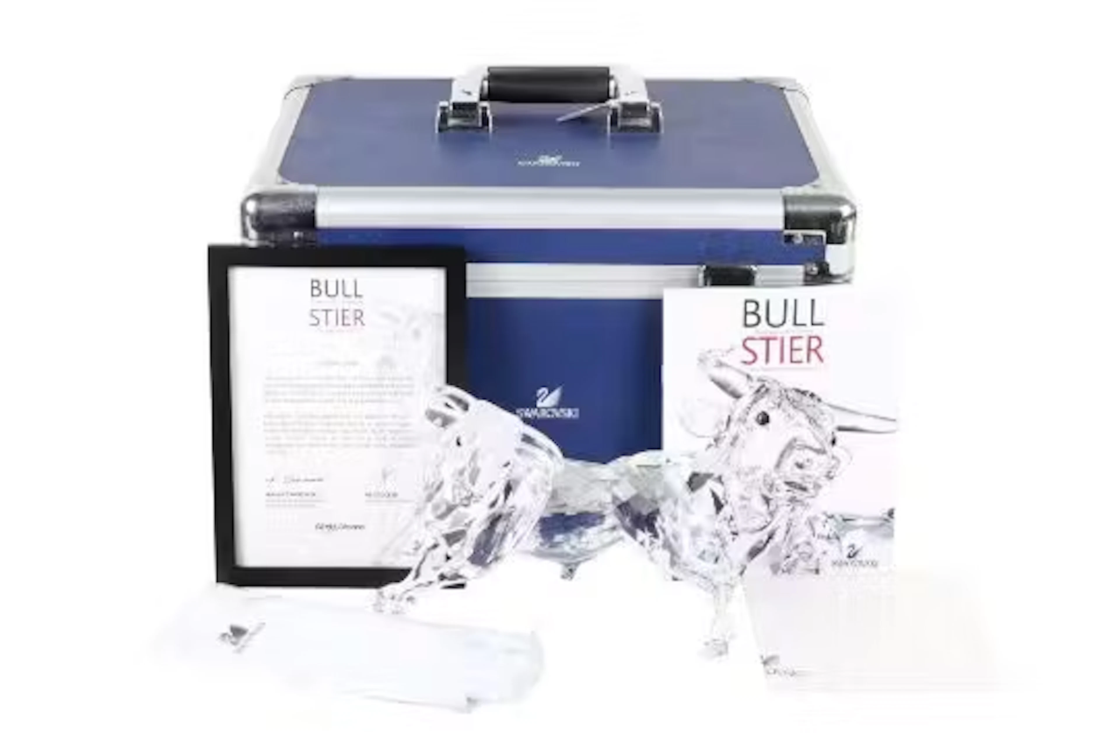 A large limited edition Swarovski crystal bull. No.