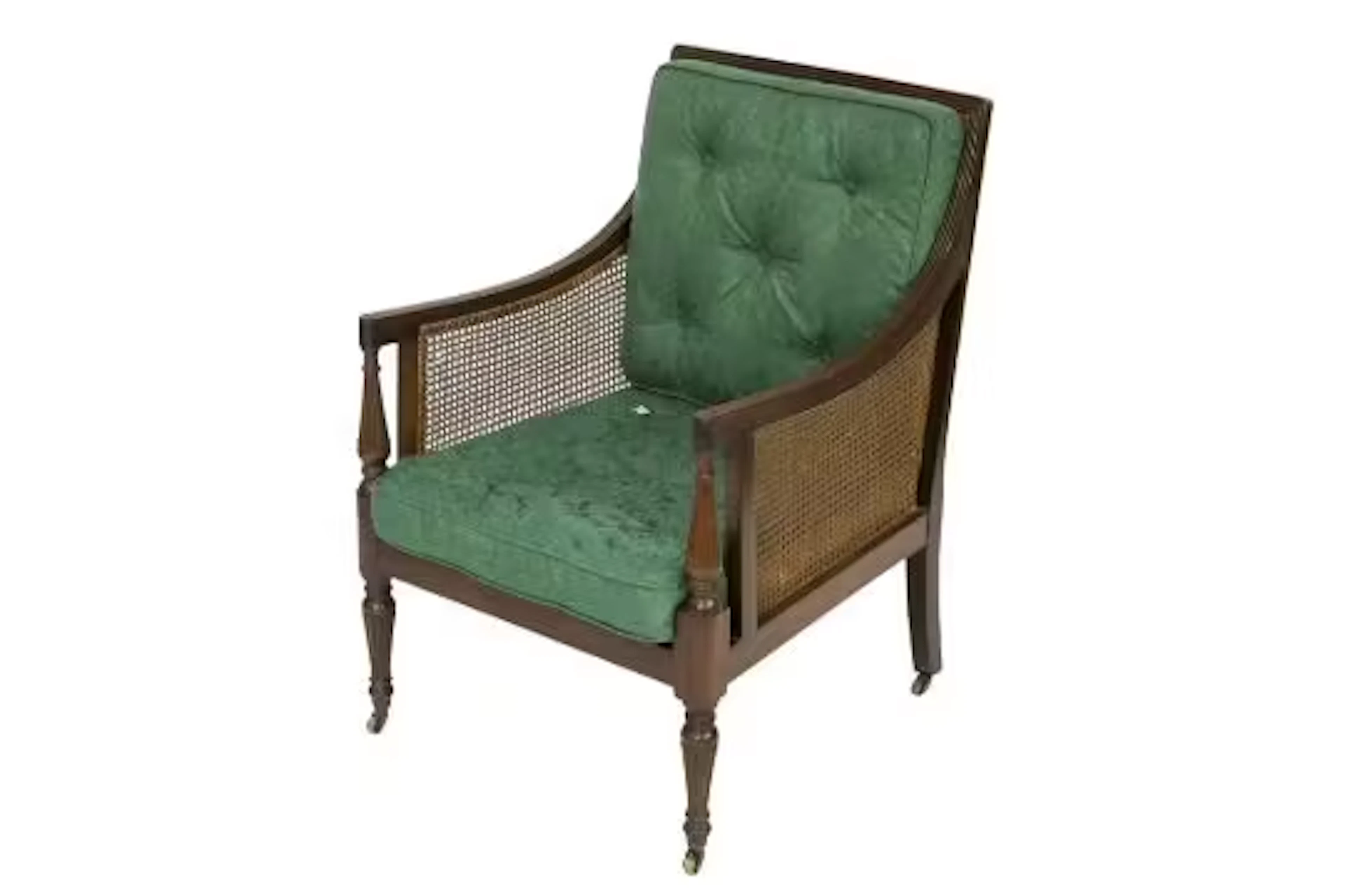 A Regency bergère library chair.