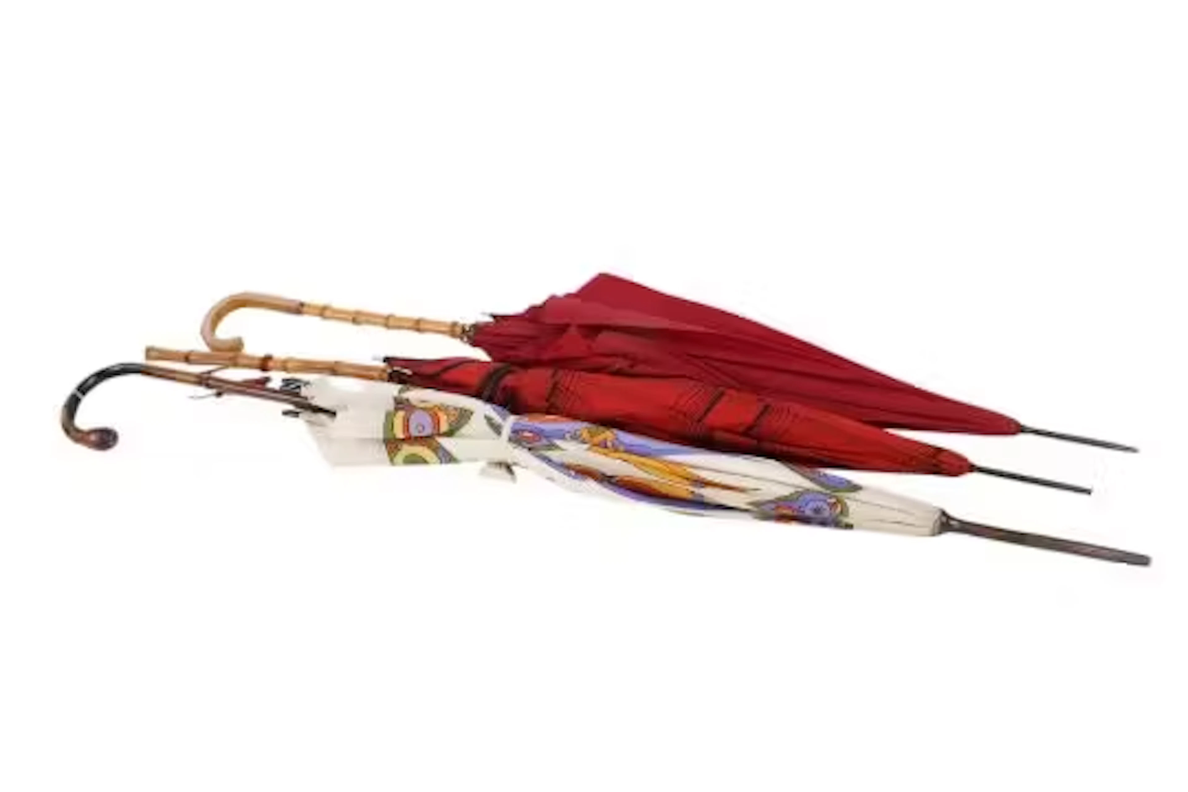Three vintage 1950's umbrellas.