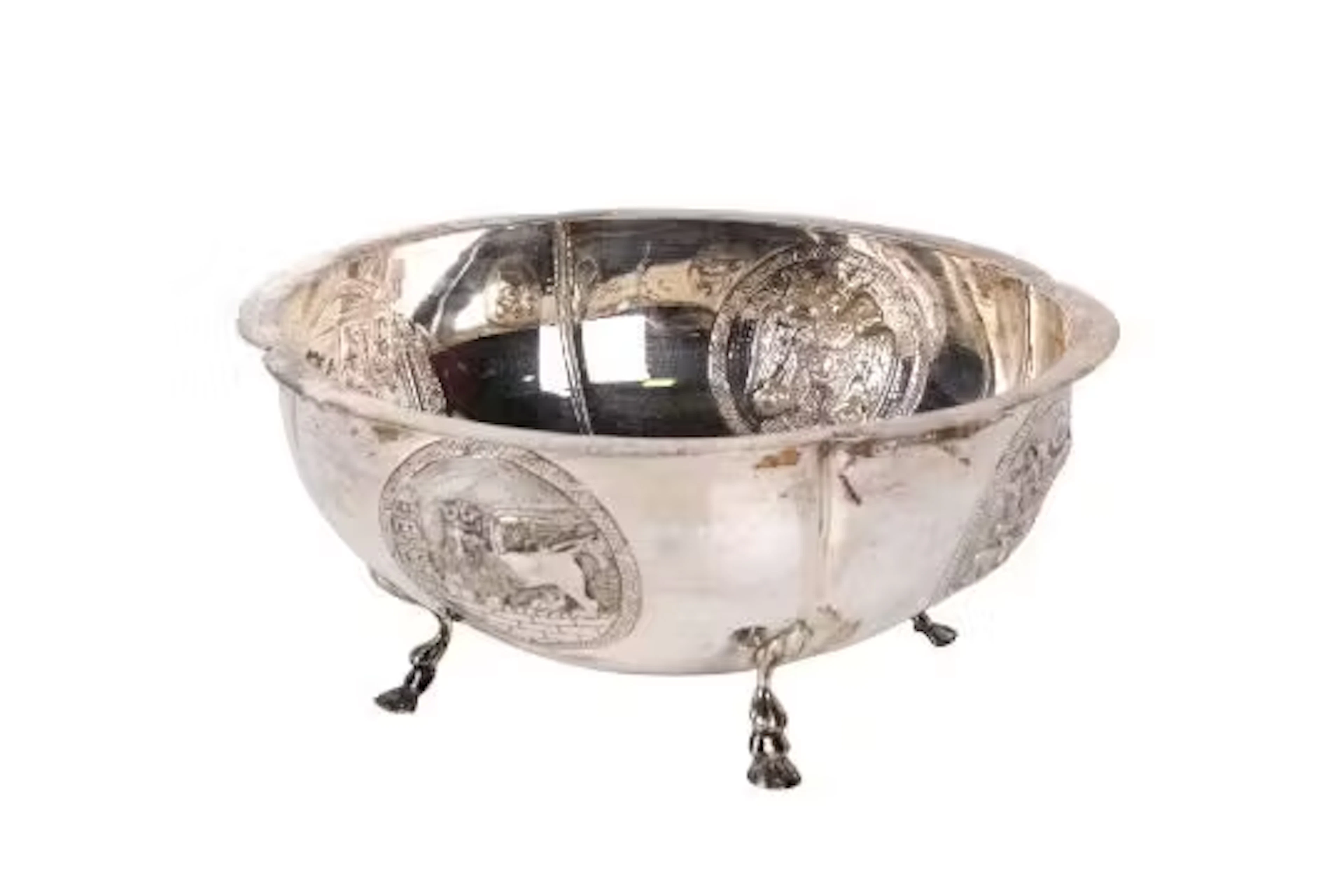 A Cypriot silver bowl.