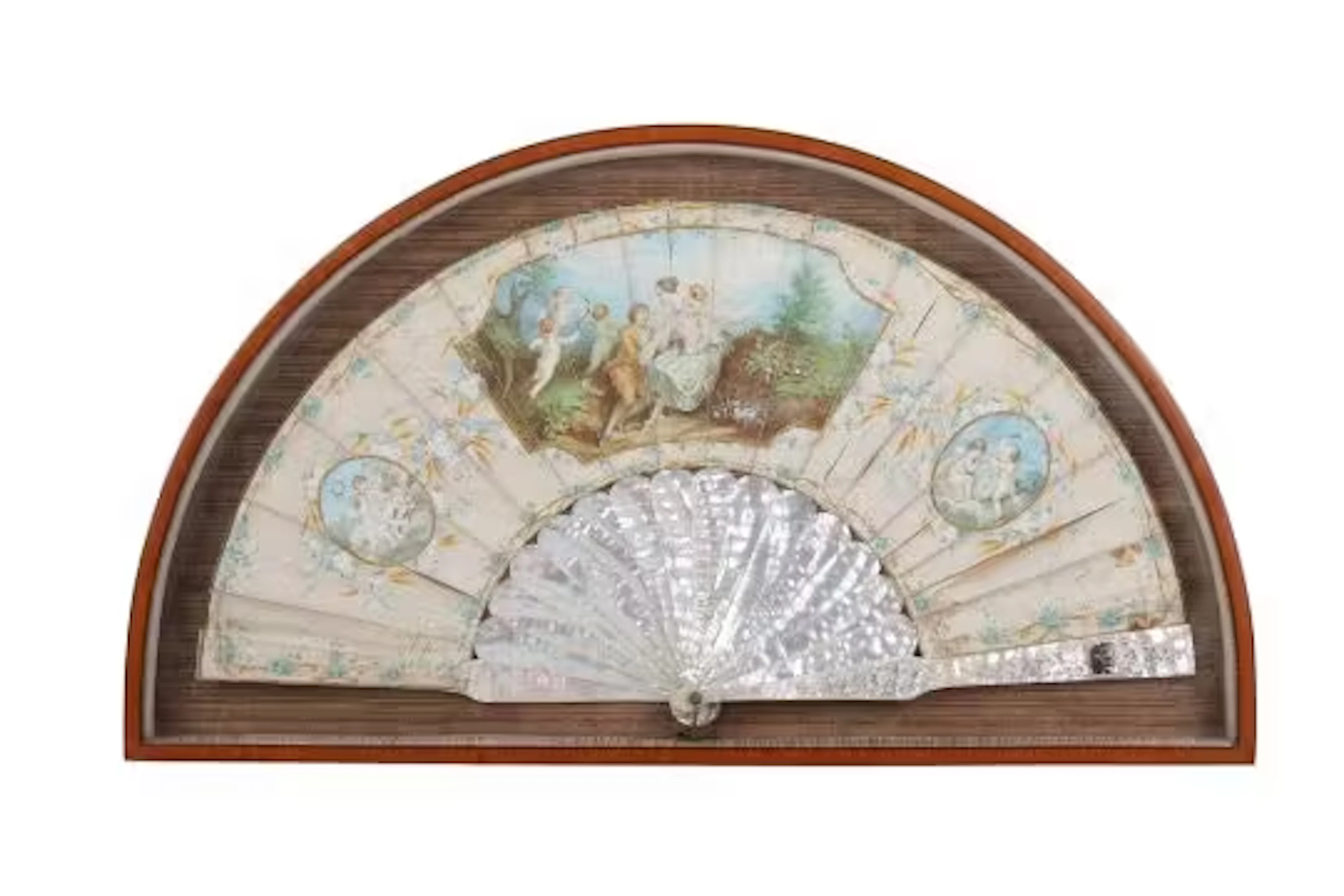 A 19th century folding fan.