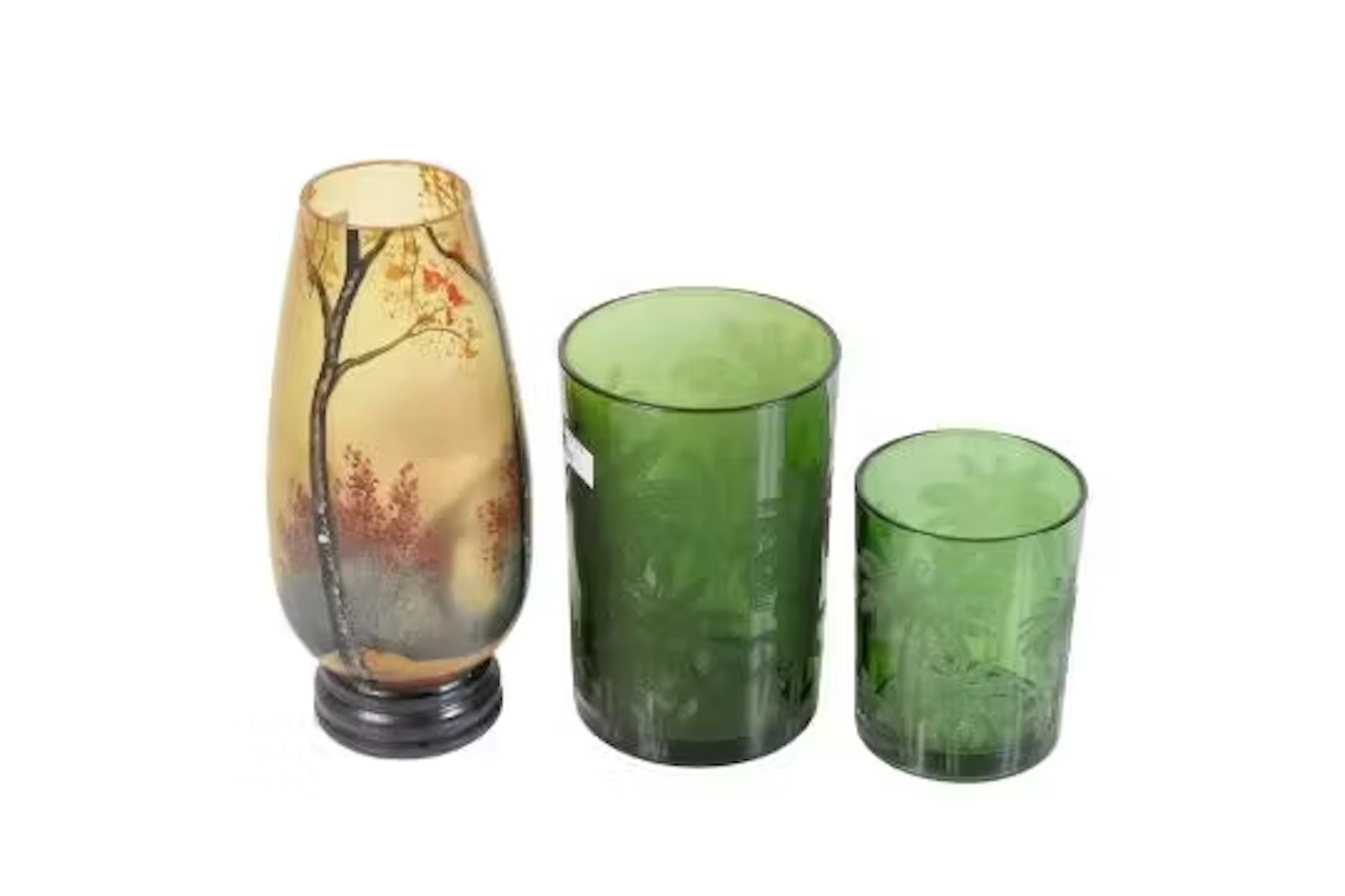 Art Noveau style cameo glass vase in the style of Emile Gallé (French