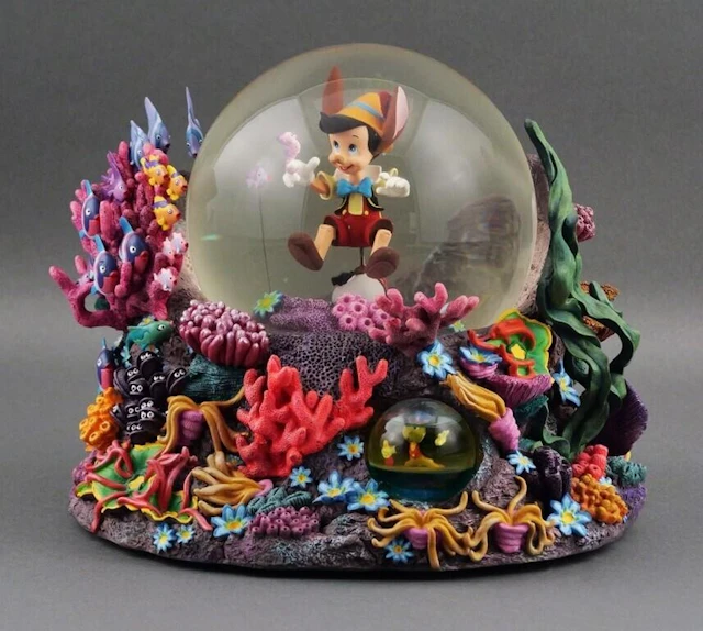 Disney Pinocchio Under Sea Snowglobe Music #96310
