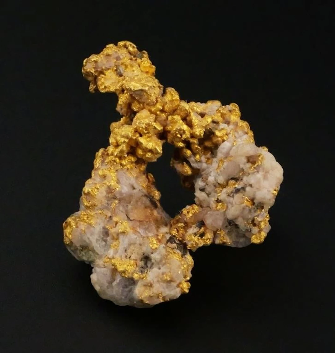 22KT Gold Nugget and Quartz