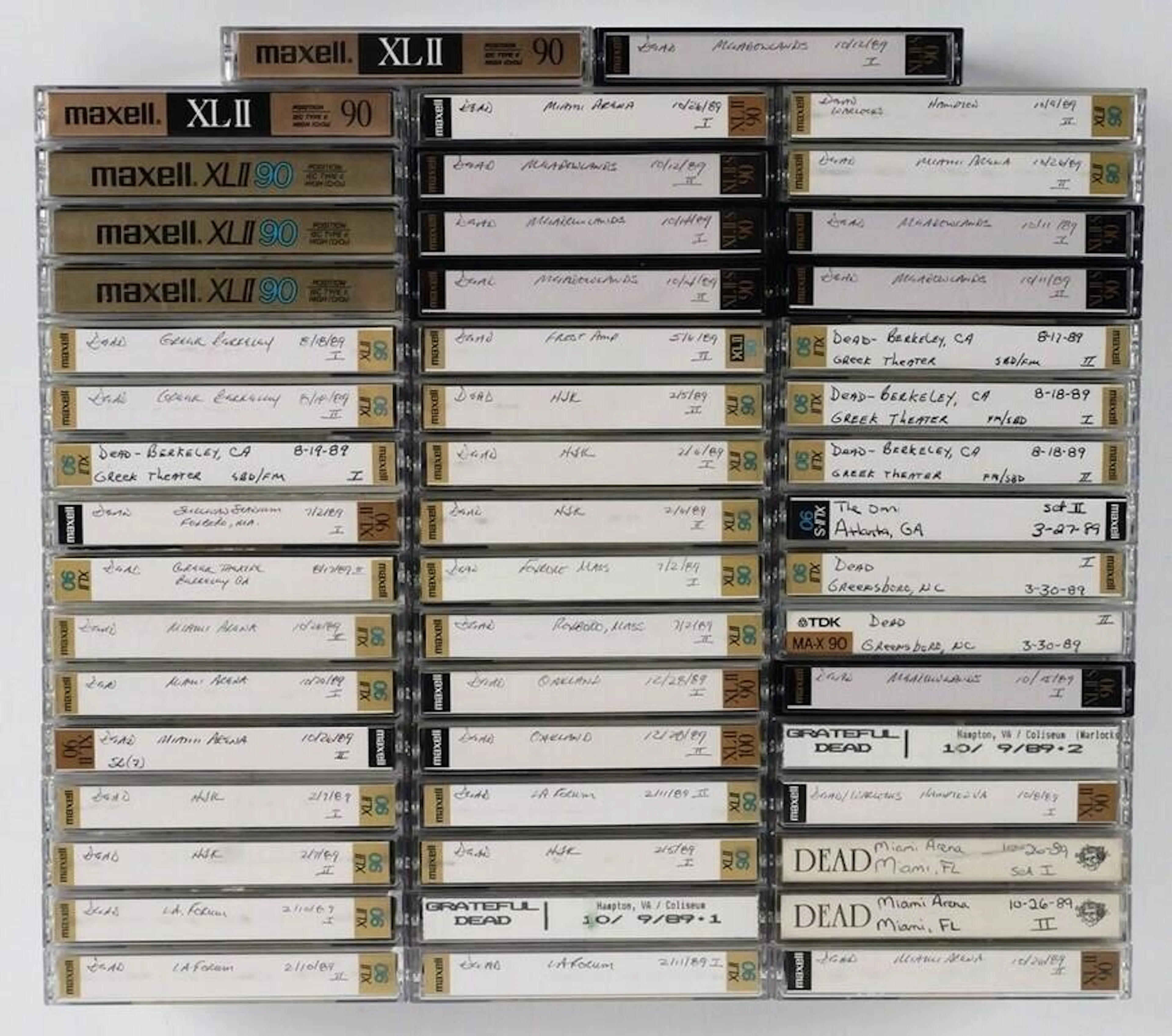(50) Grateful Dead Live Cassette Tapes - 1989