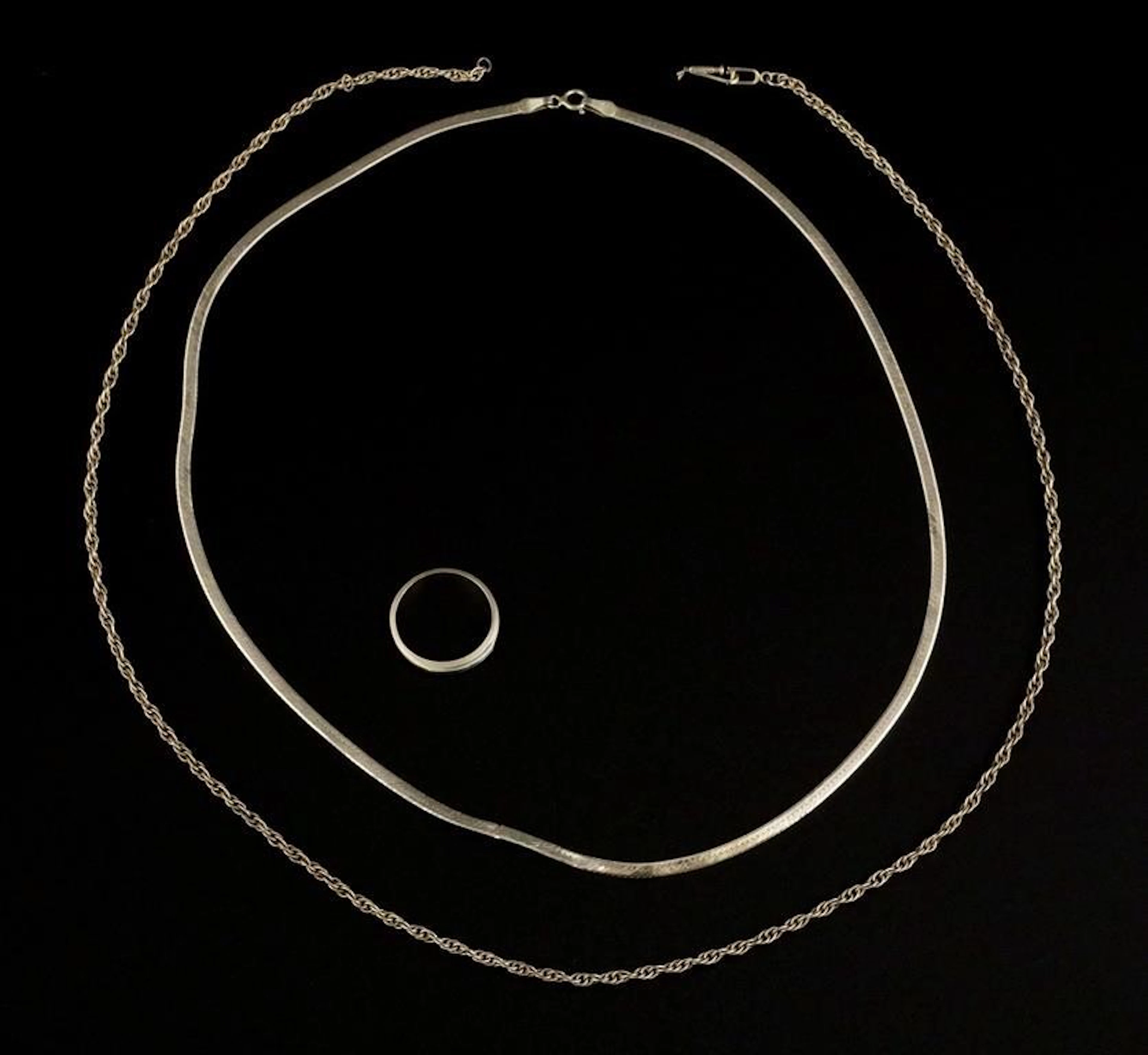 (2) Gold Necklace & Gold Ring