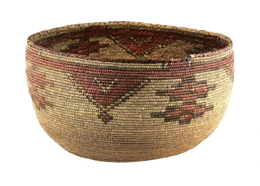 Native American Woven Feast Basket Maidu Yokuts