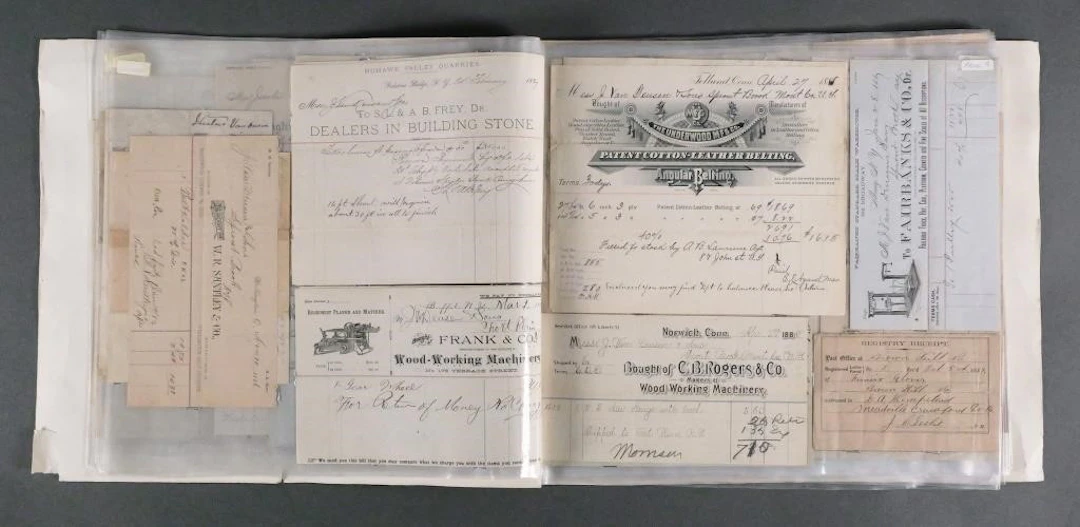 Antique Receipts & Documents 1854-1944