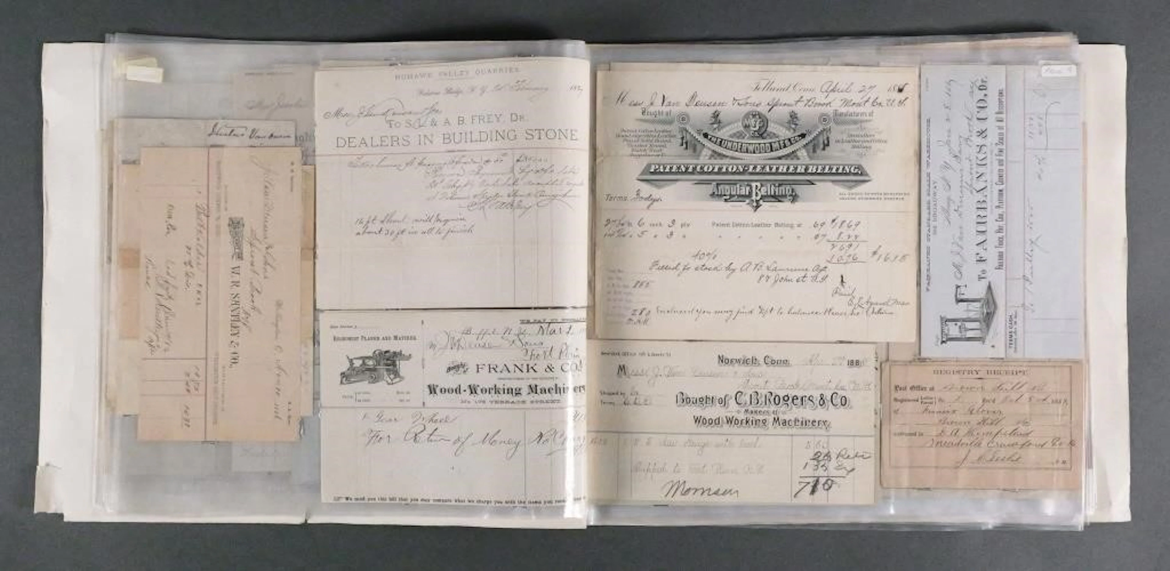 Antique Receipts & Documents 1854-1944