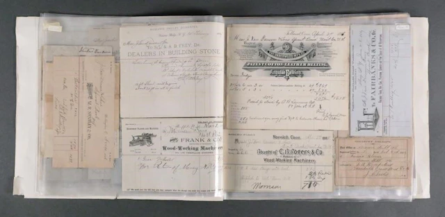 Antique Receipts & Documents 1854-1944