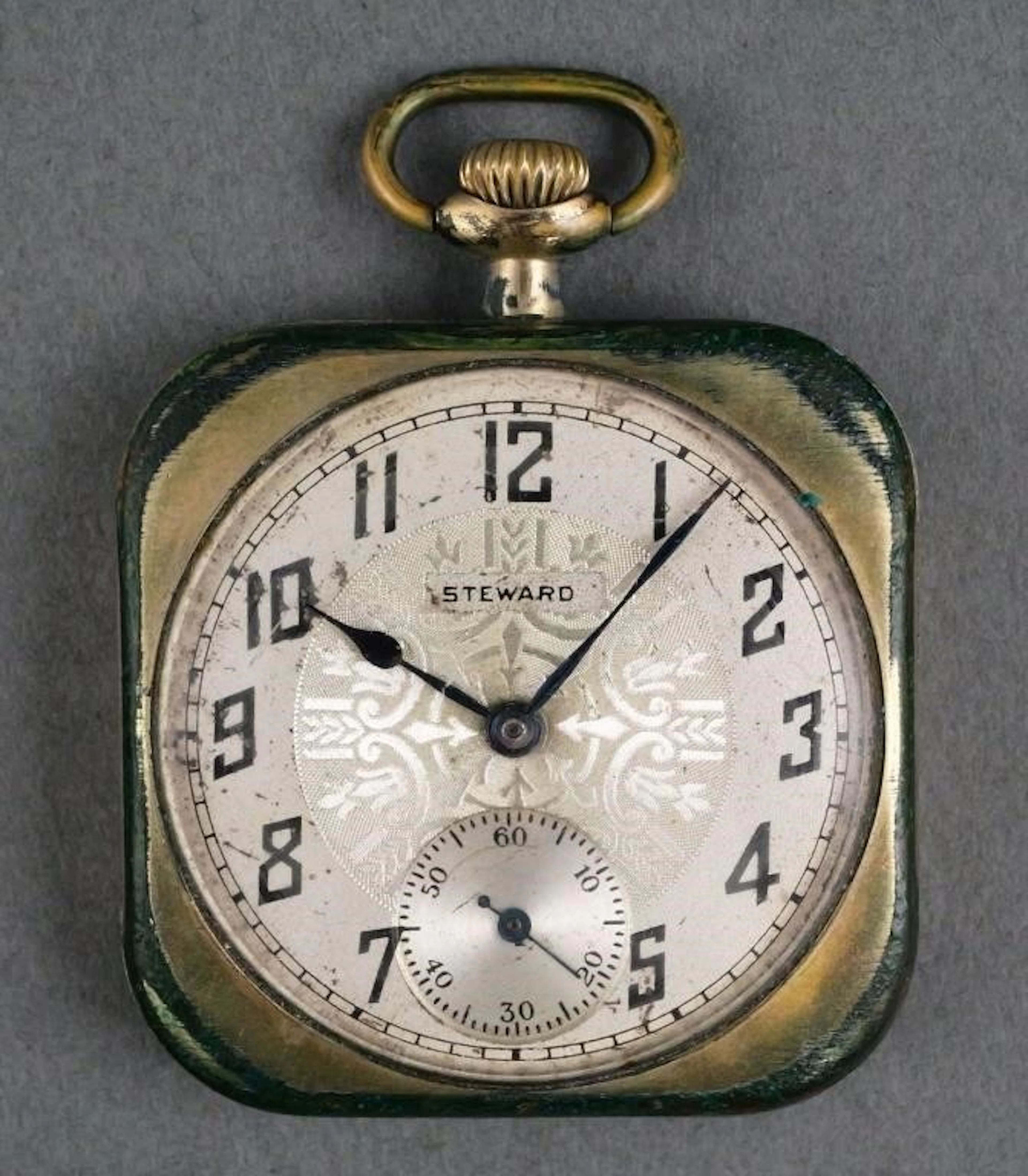 Steward 15-Jewel Swiss Art Deco Pocket Watch