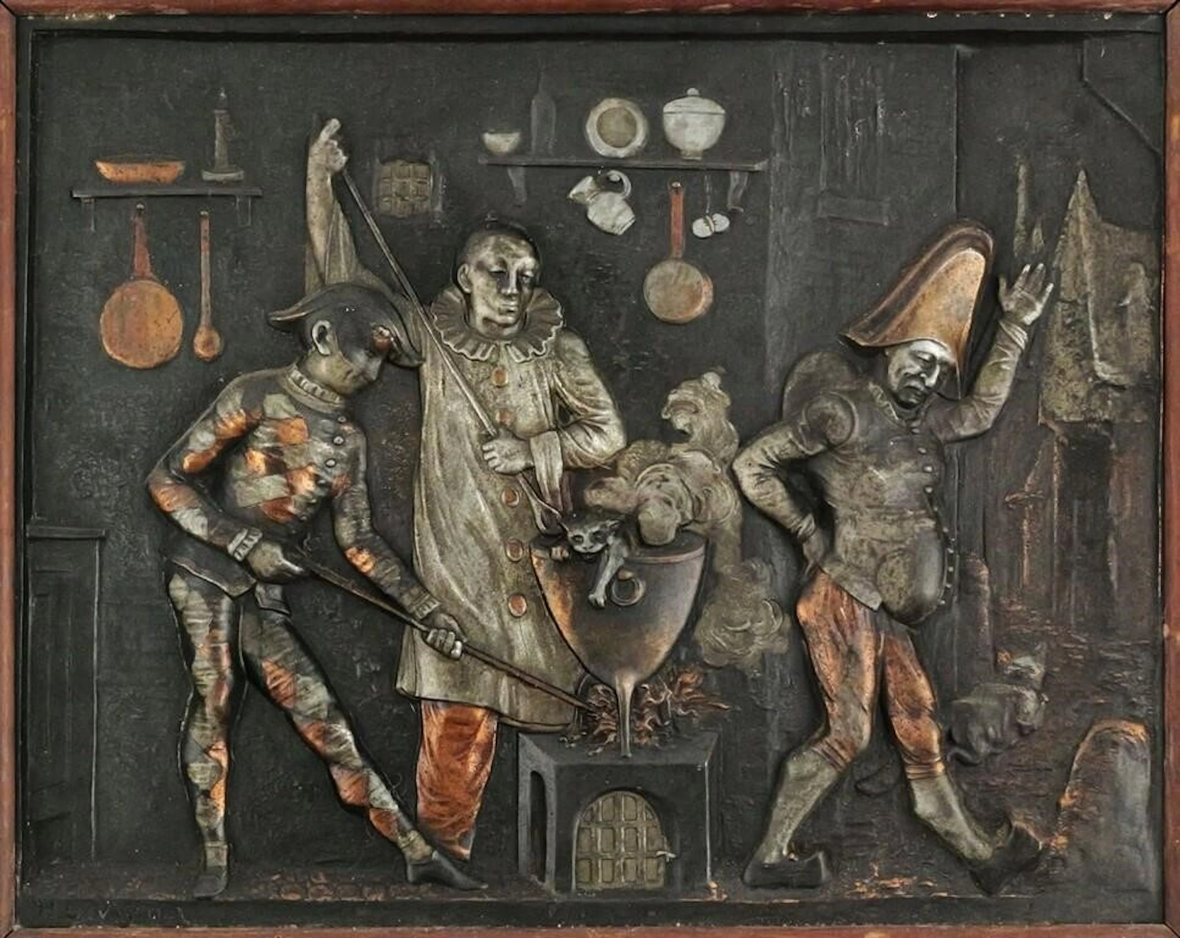 Henri L. Levasseur French Bronze Wall Plaque