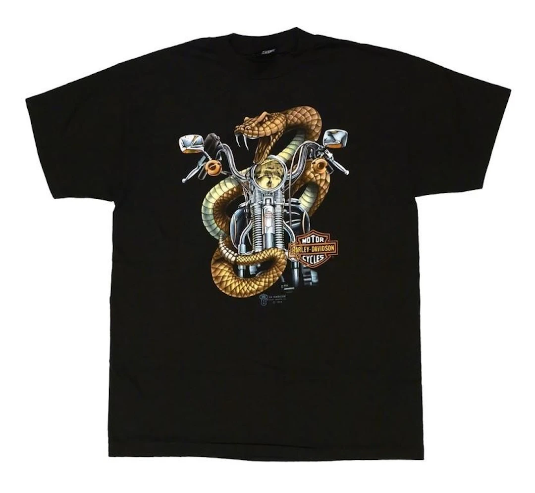 Vintage 1989 Harley-Davidson Snake T-Shirt XL