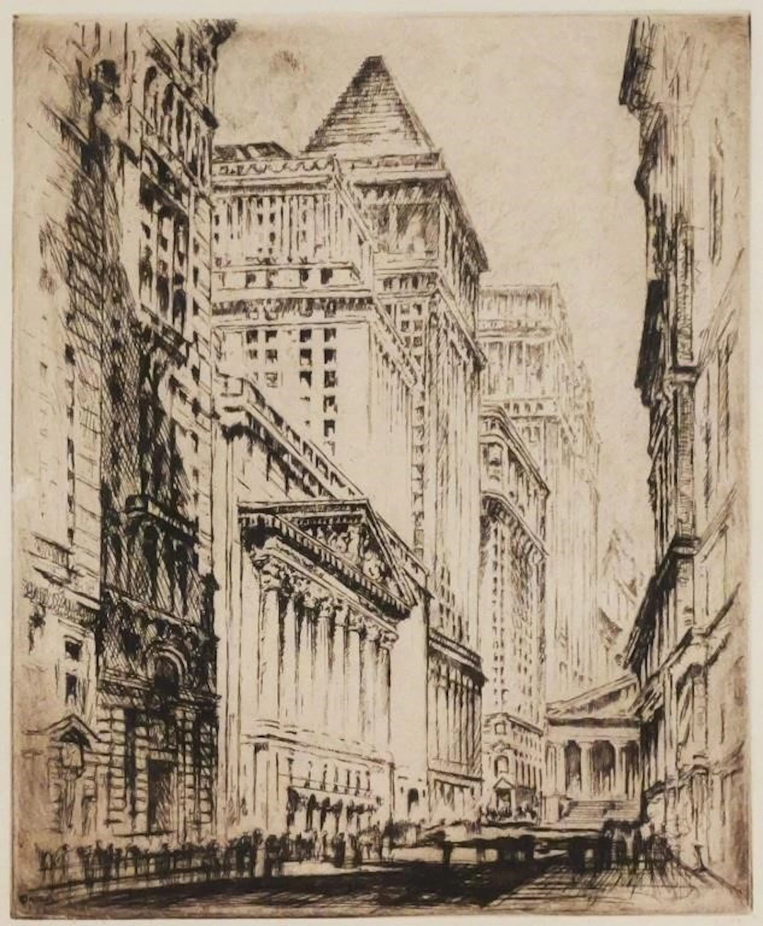 JOSEPH PENNELL, New York Stock Exchange Etching