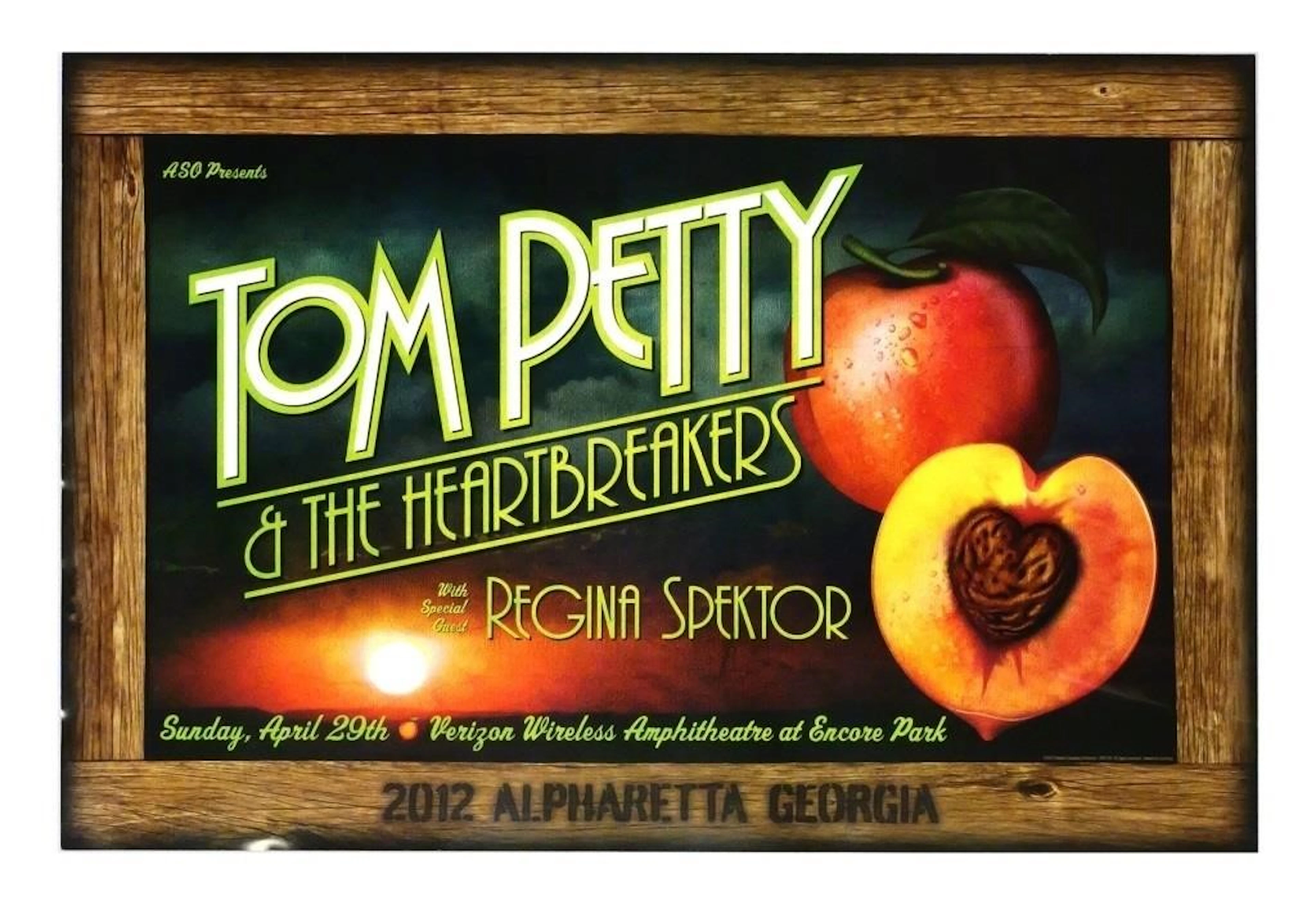 Tom Petty 2012 Atlanta Concert Poster