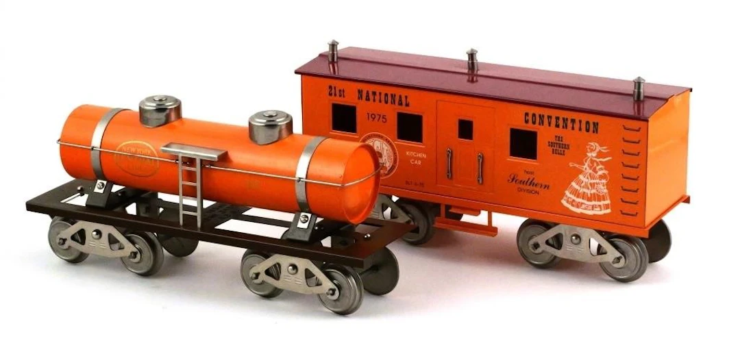 (2) McCoy Standard Gauge Train Cars with Boxes