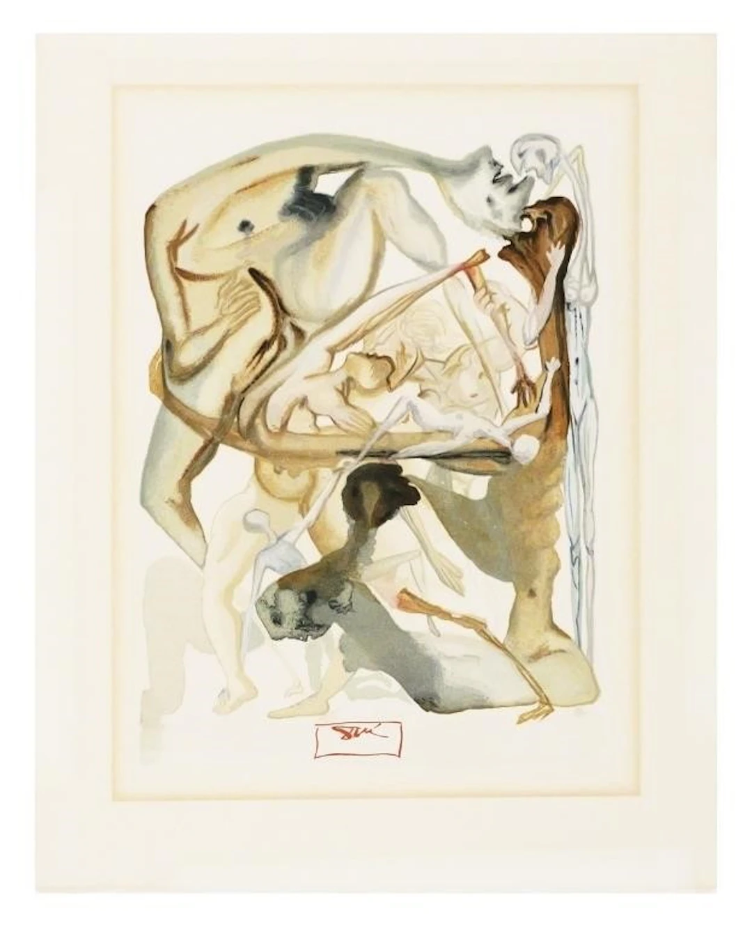 Salvador Dali Divine Comedy Woodblock Print