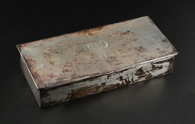 Antique Sterling Silver Humidor Cigar Box