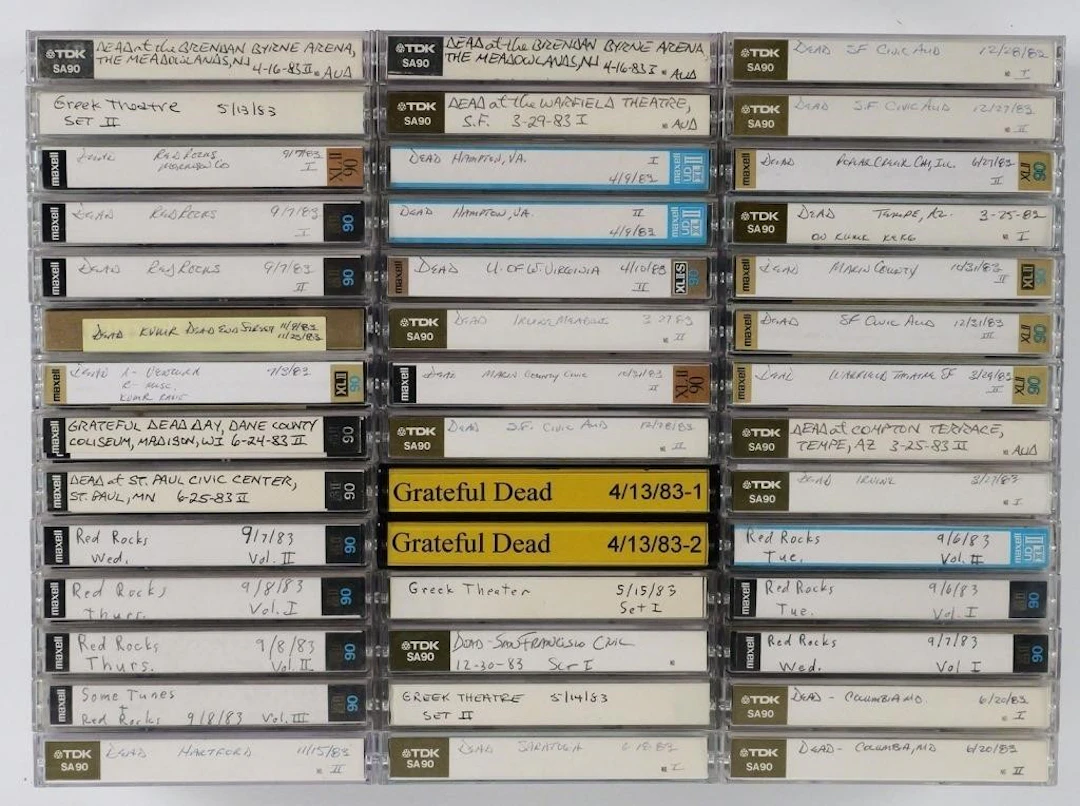 (42) Grateful Dead 1983 Concert Cassette Tapes