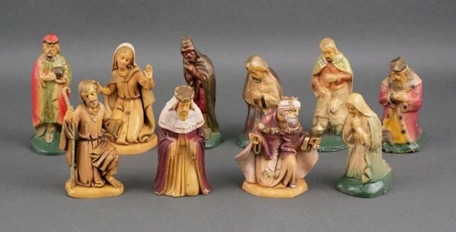 (10) Vintage Nativity Scene Figurines