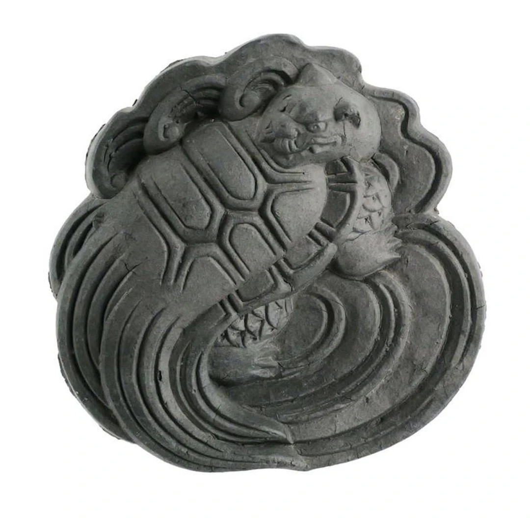 Japanese Antique Kawara Roof Tile 1800s