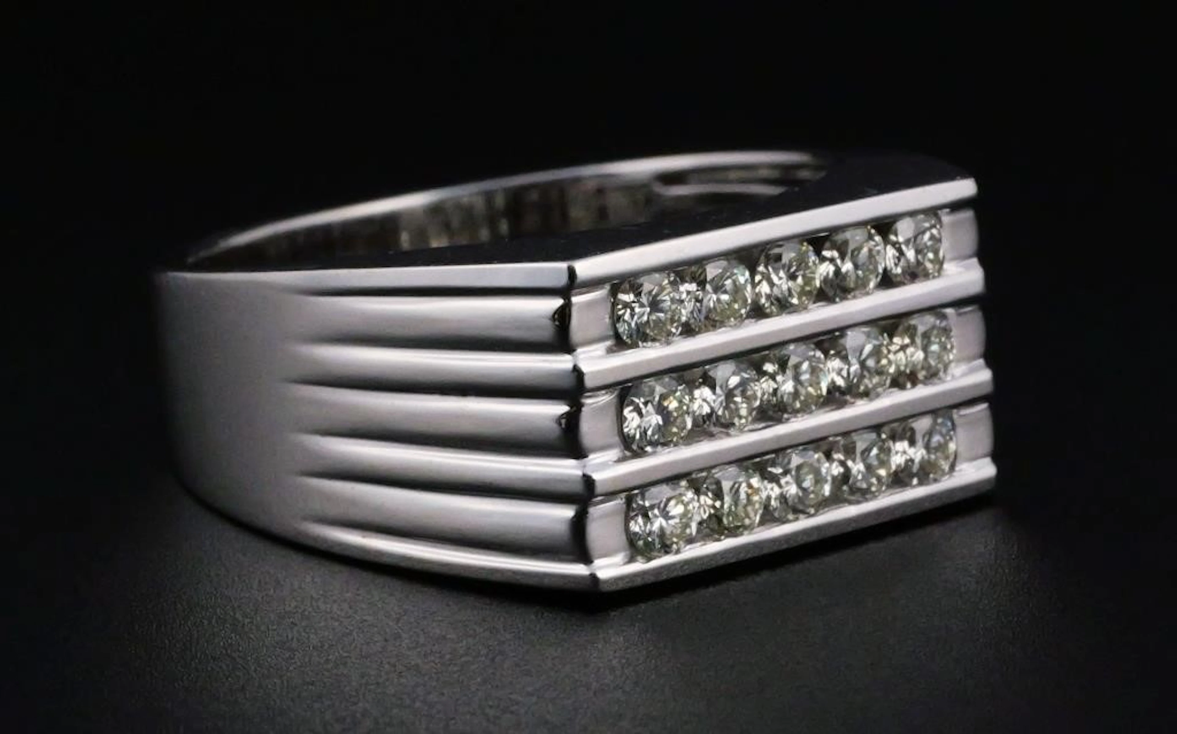 14K White Gold 0.75ctw Natural Diamond Ring