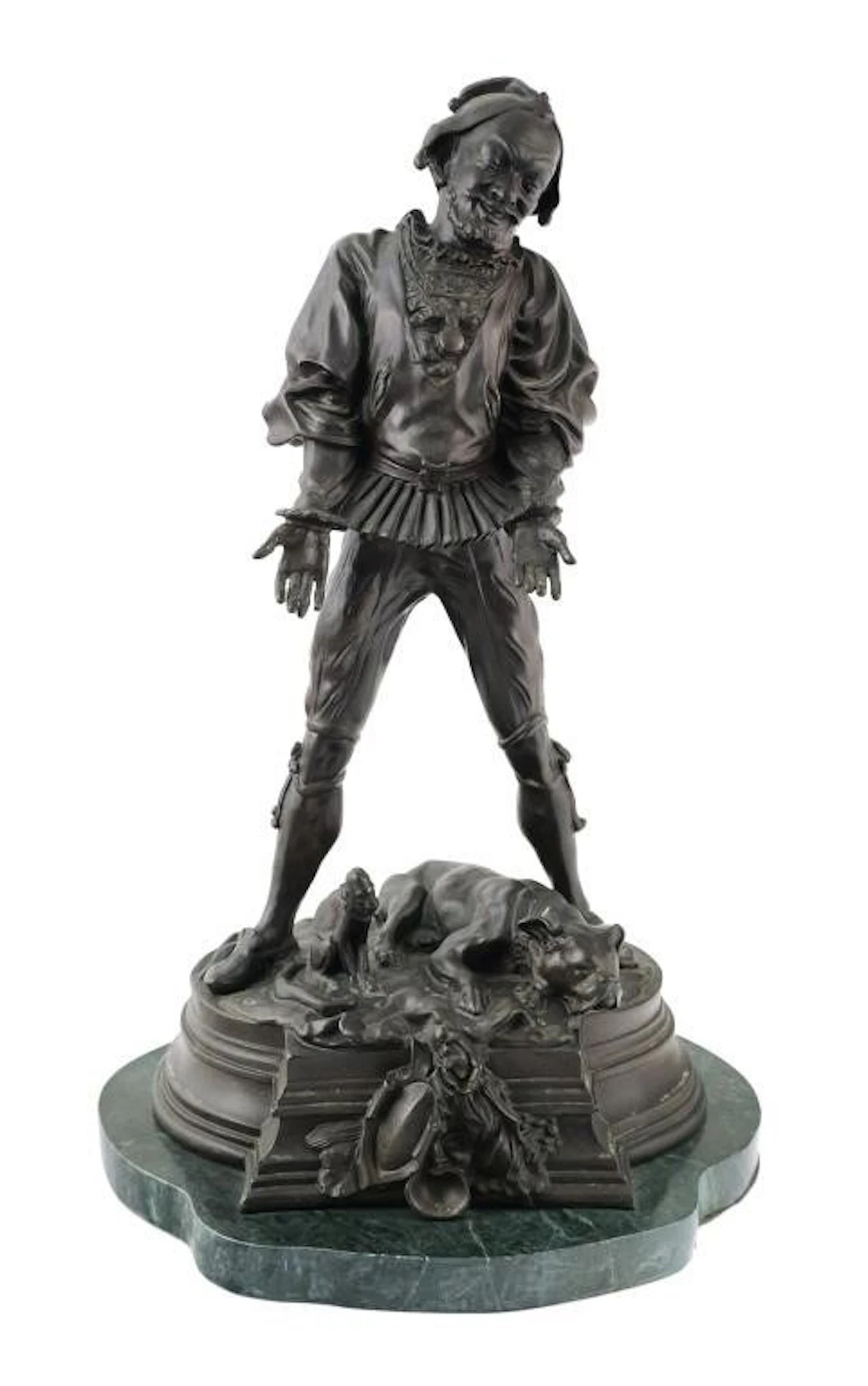 After Alfred Barye Bronze Jester Sculpture