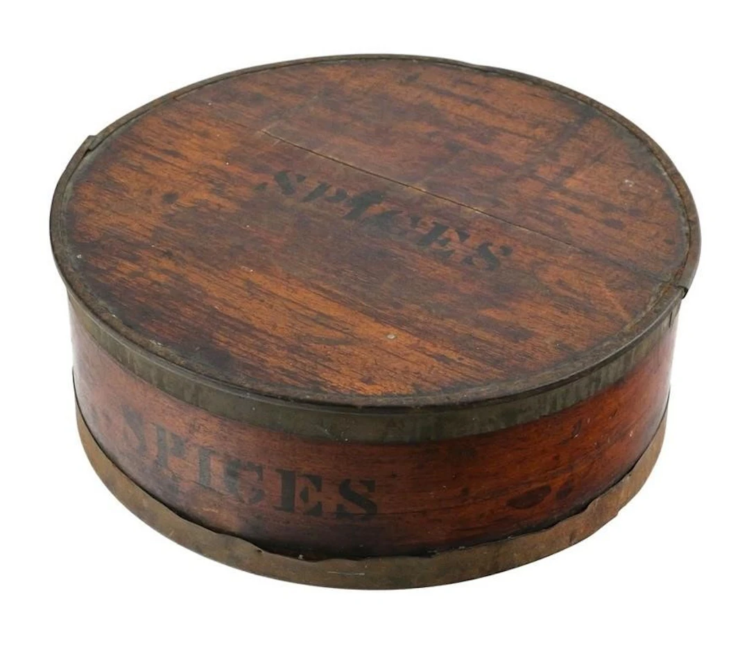Ca 1850 American Bentwood Spice Box Set