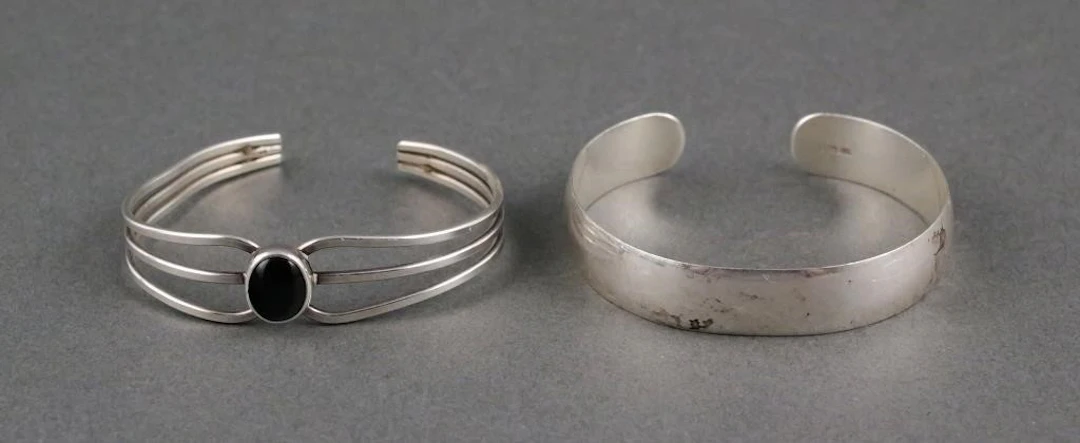 (2) Sterling Silver Cuff Bracelets