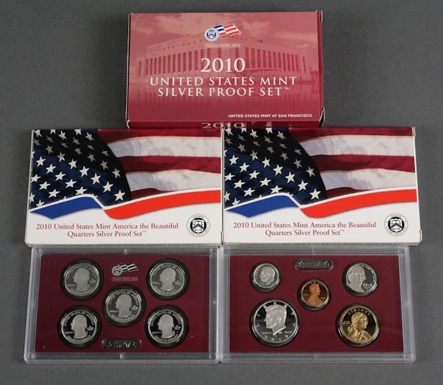 (3) US Mint Silver Proof Sets 2010