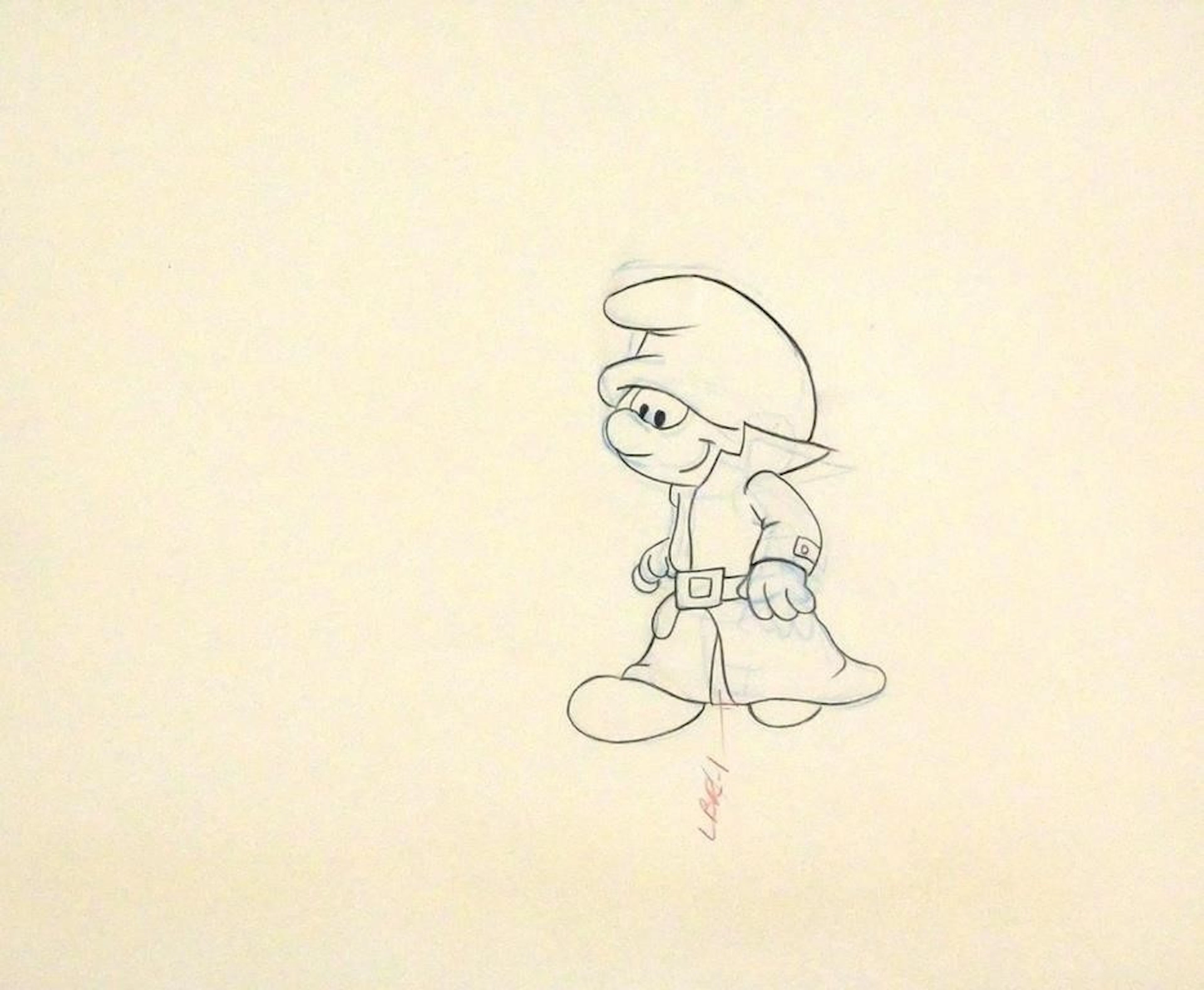 Original Smurfs Animation Production Cel Art