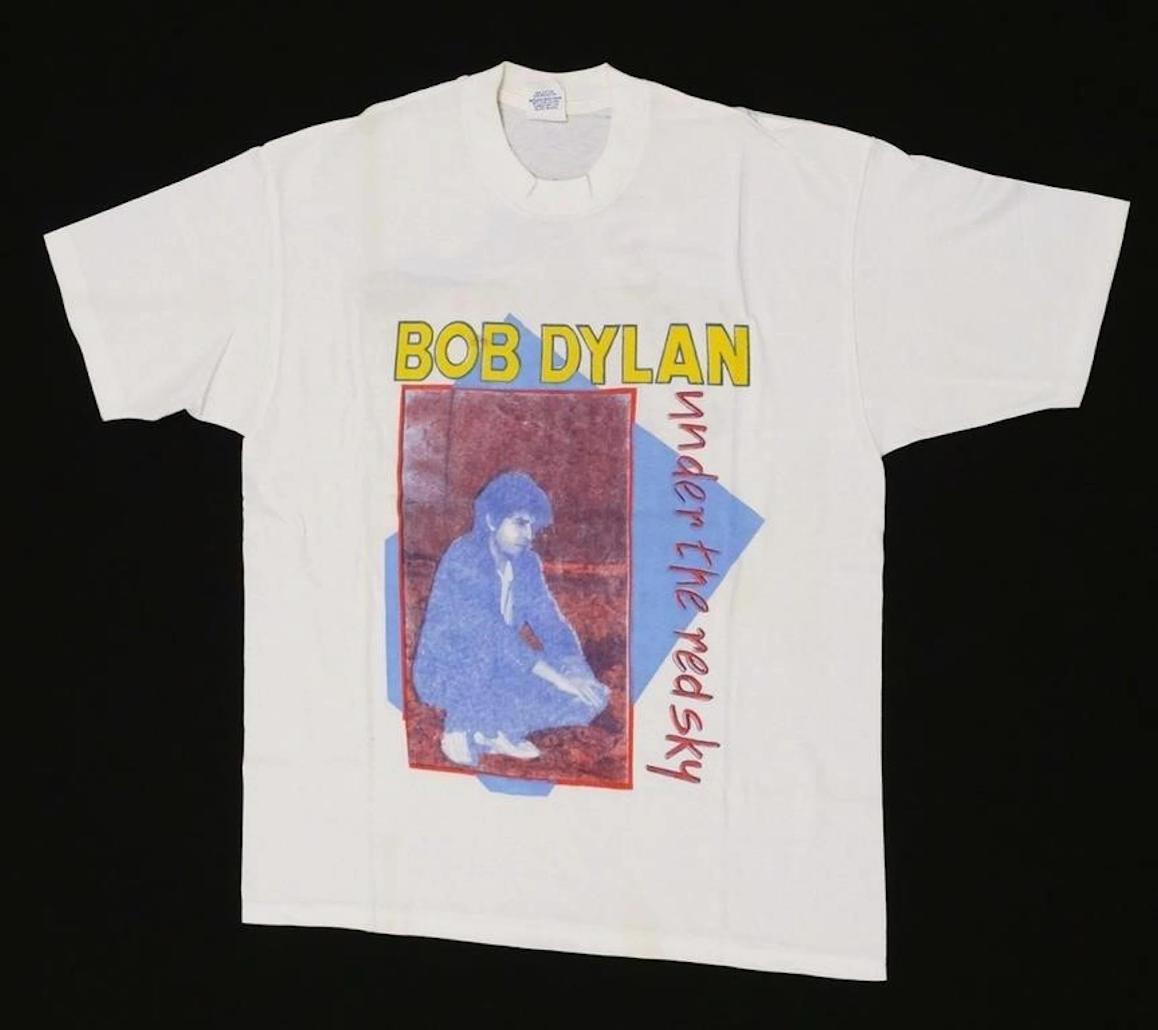 Vtg Bob Dylan 1990 Under the Red Sky Tour Shirt