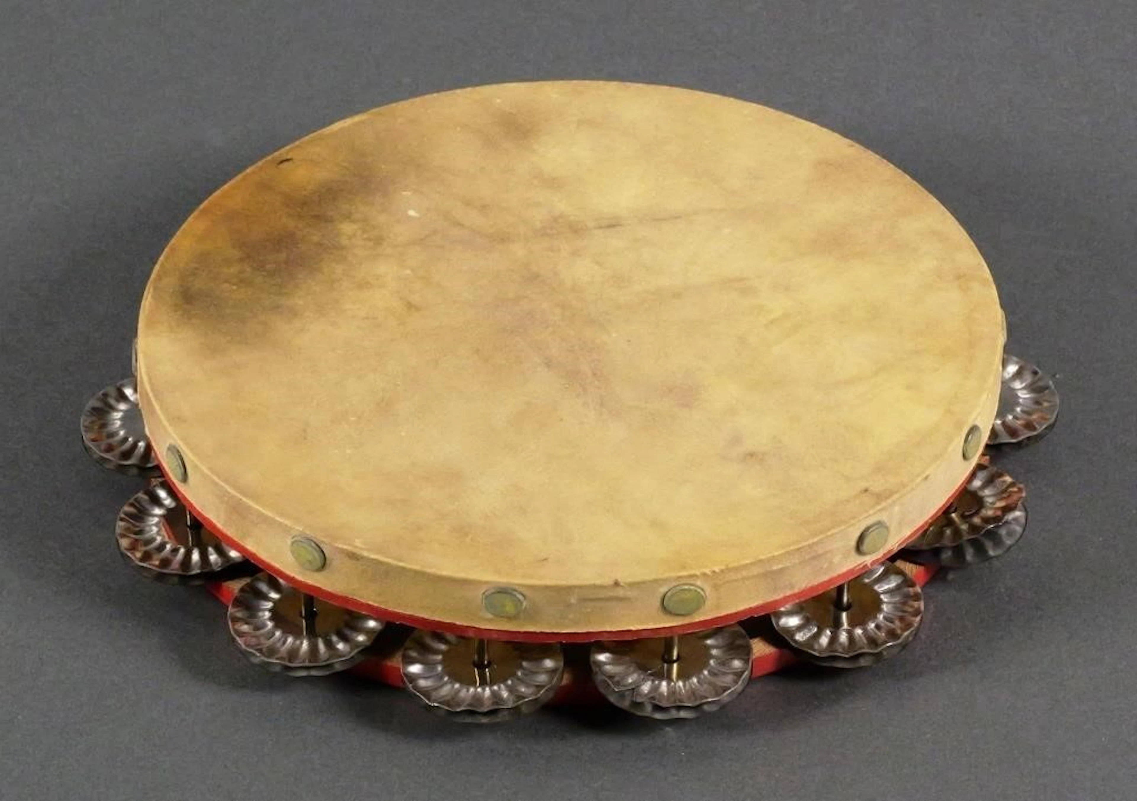 Vintage Salvation Army Red Wood Tambourine