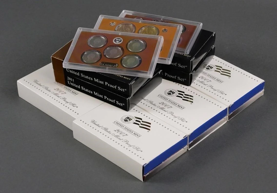 (10) US Mint Proof Sets 2007 & 2010