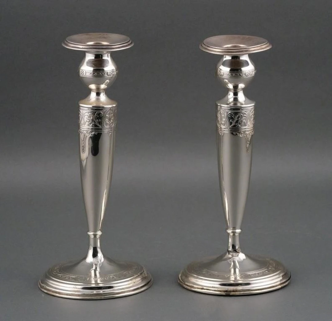 (2) Alvin Sterling Silver Candlesticks