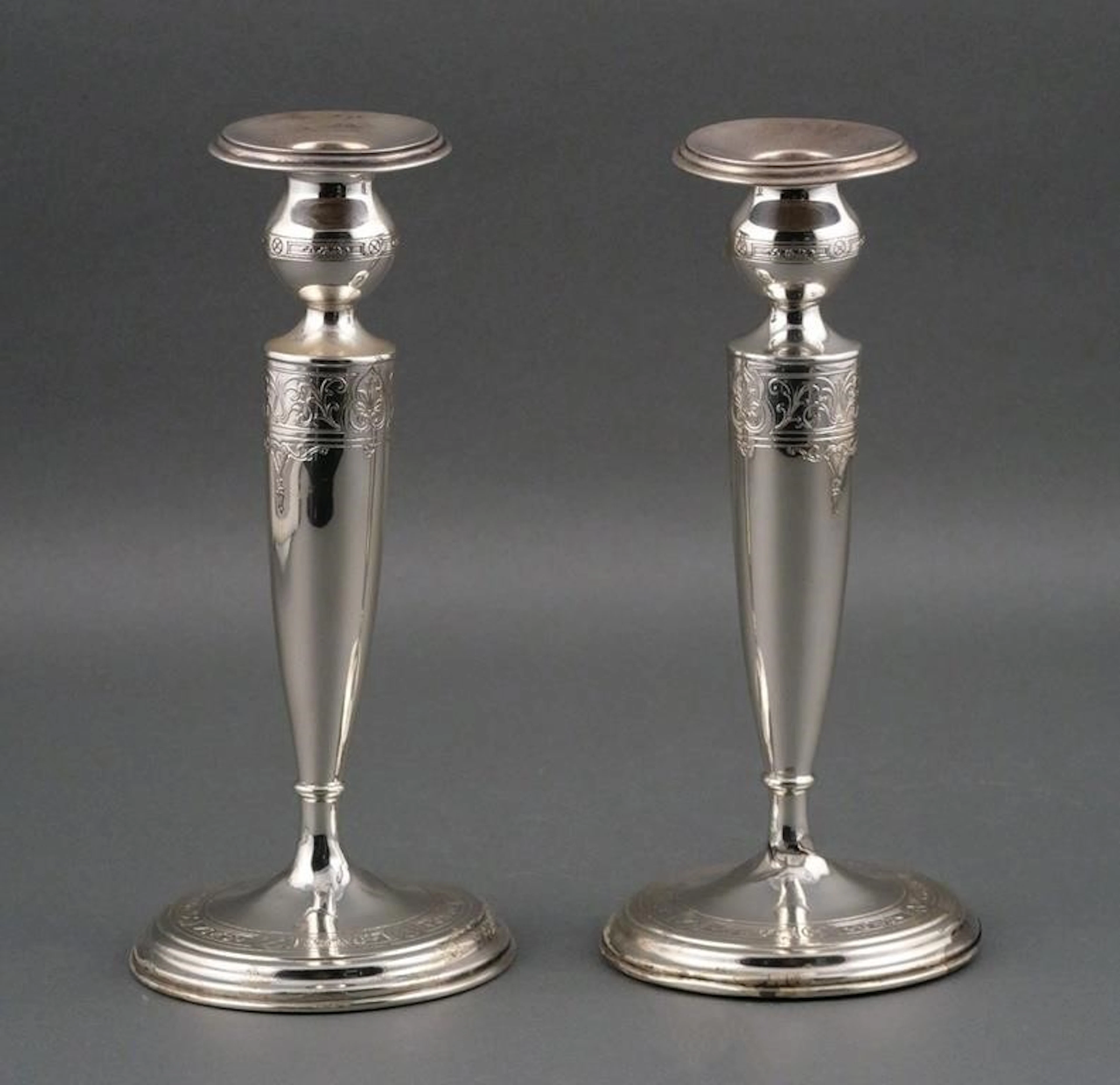 (2) Alvin Sterling Silver Candlesticks