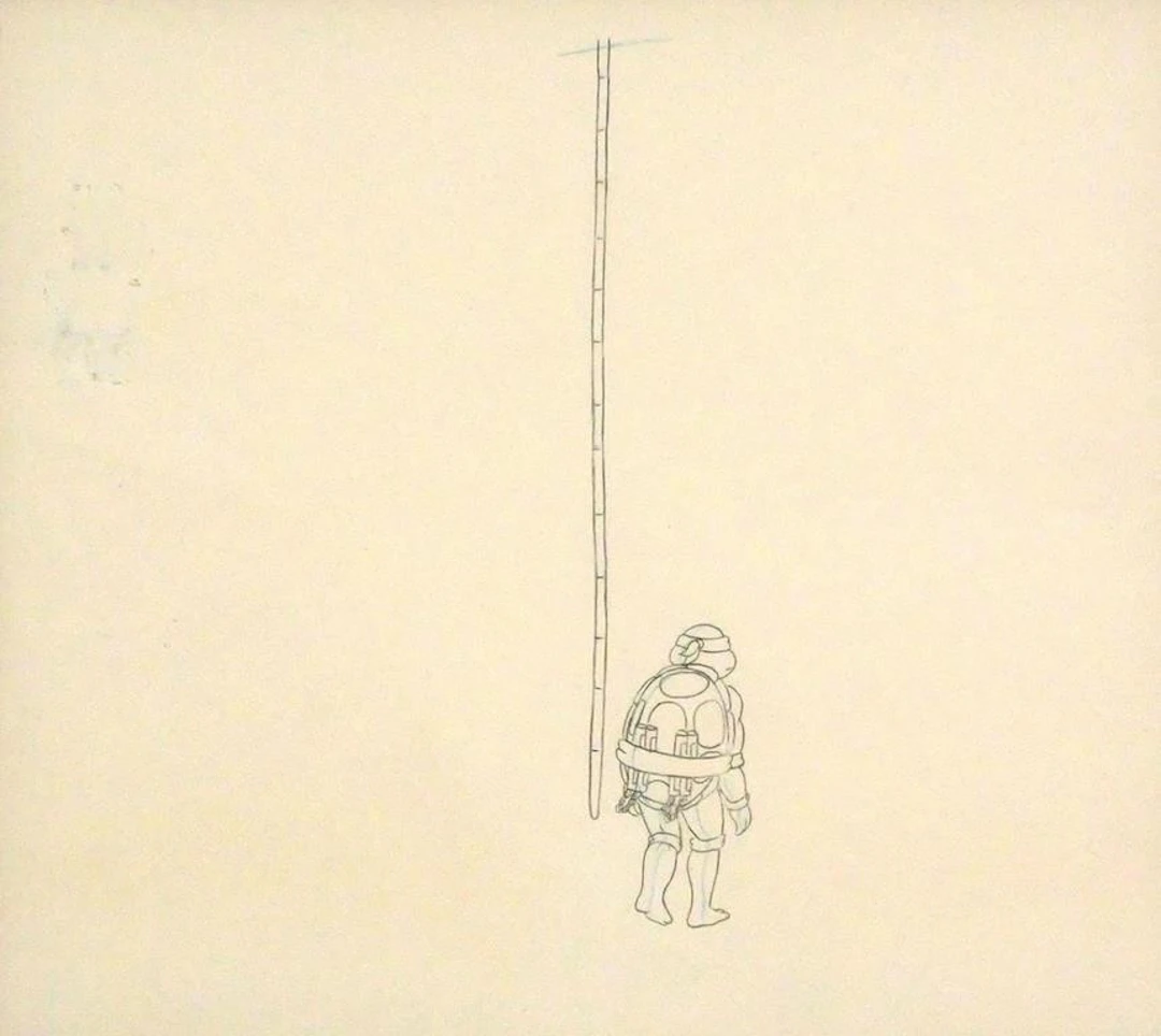 Original TMNT Animation Production Cel Drawing