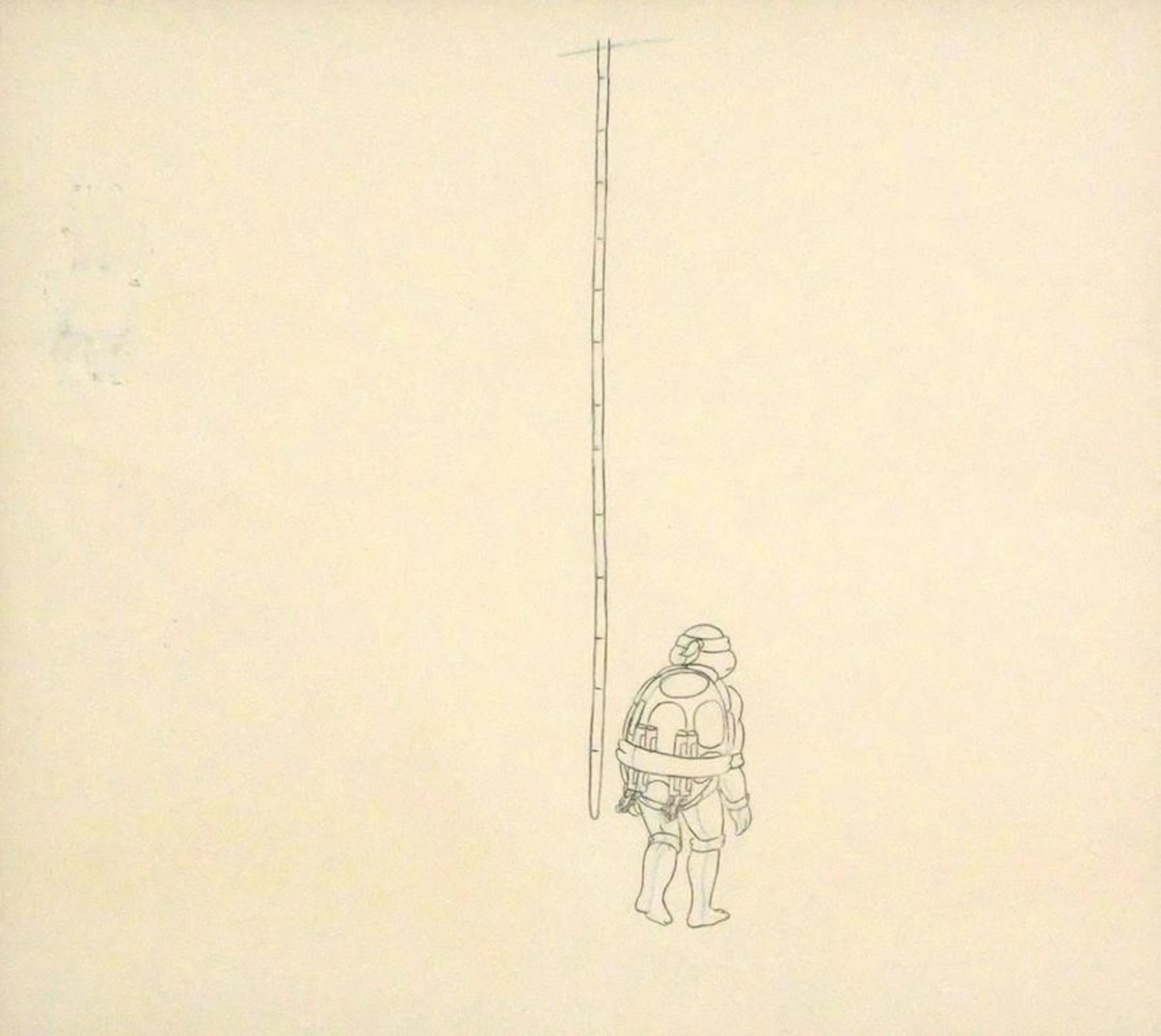 Original TMNT Animation Production Cel Drawing