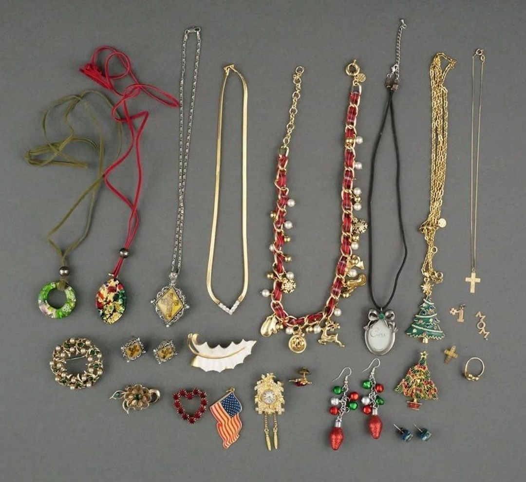 Assortment of Christmas and Religious Jewelry