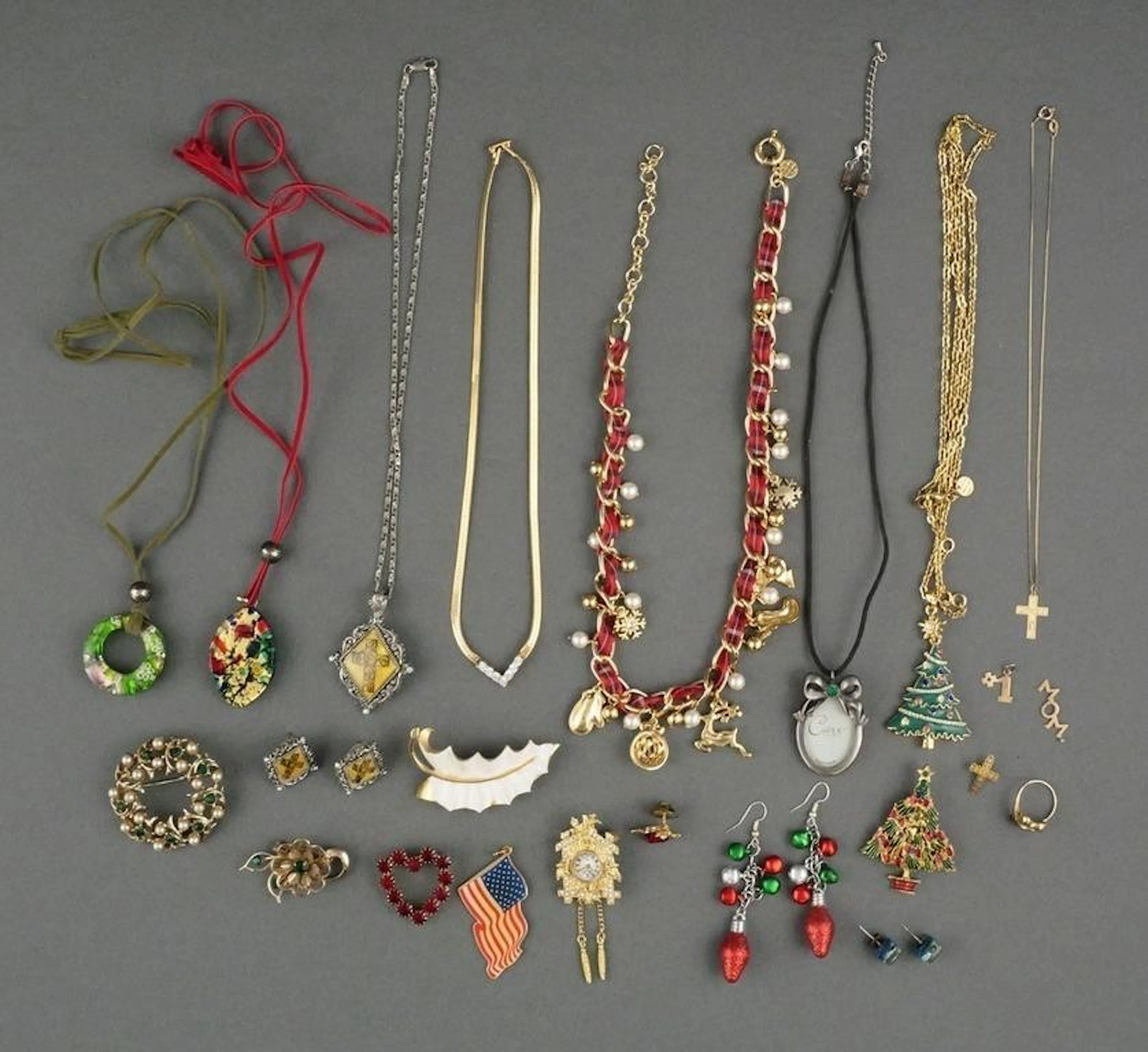 Assortment of Christmas and Religious Jewelry