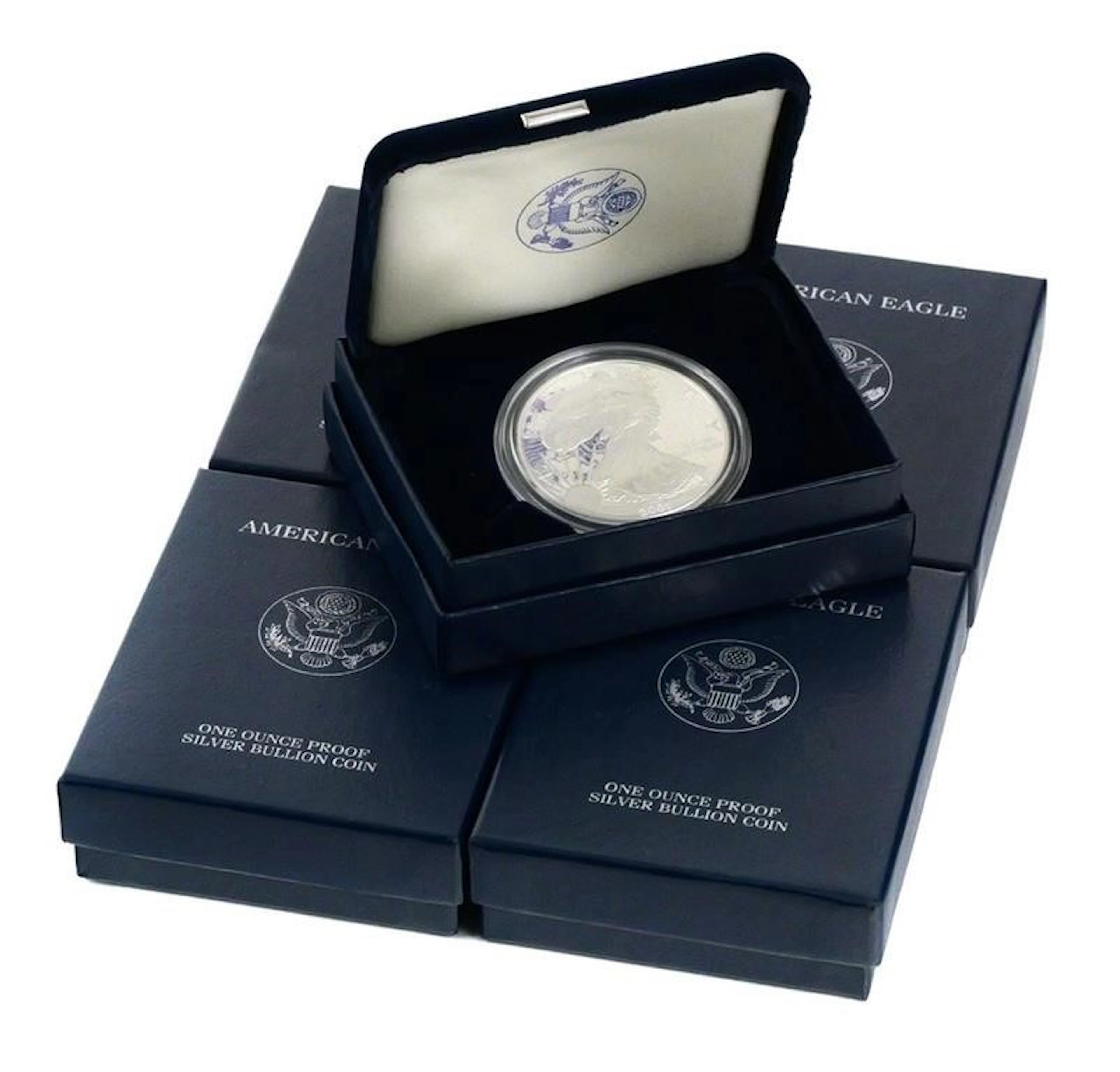 (5) Proof American Eagle Silver Dollars