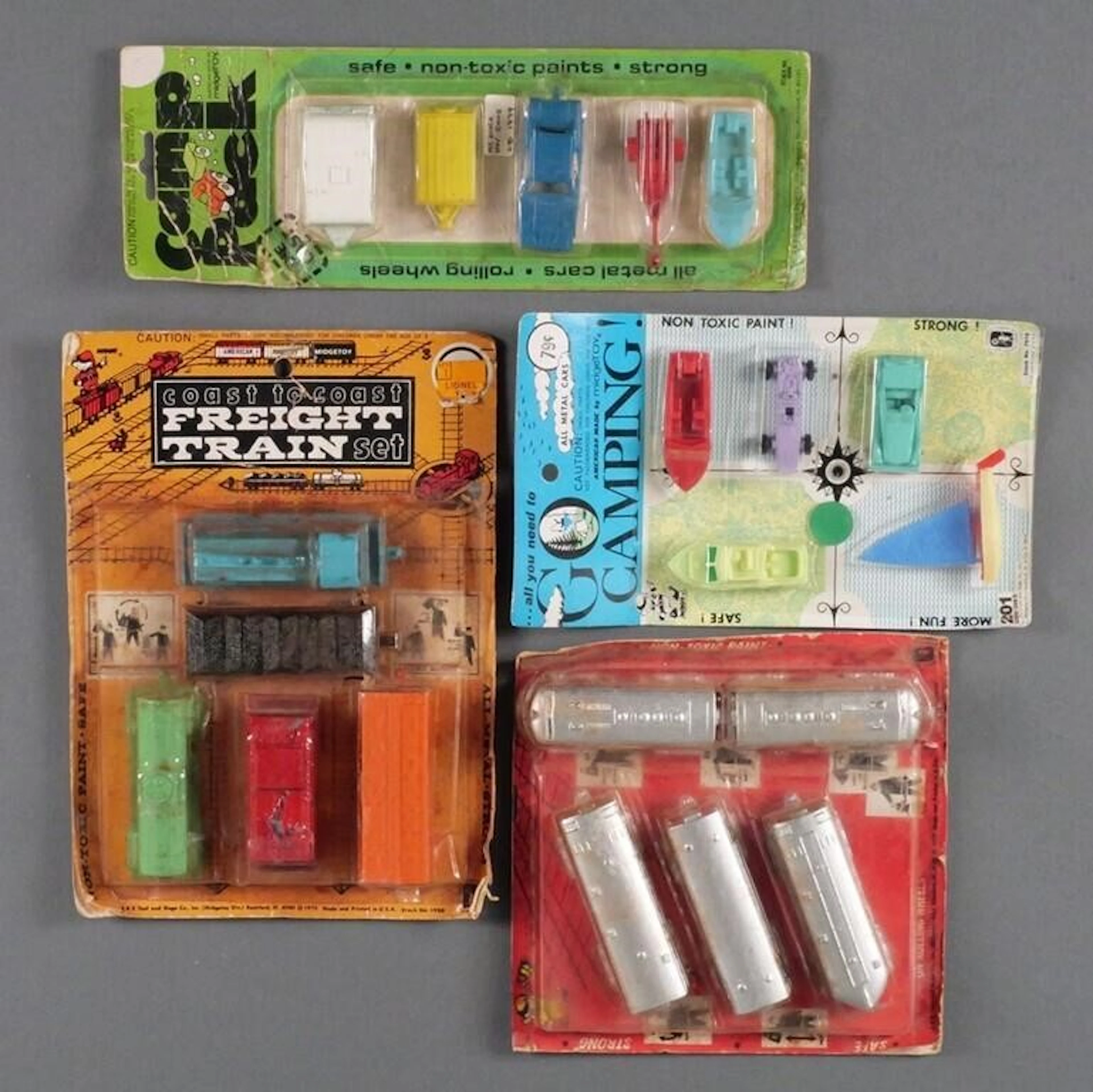 (4) Midge Toys Train & Camping Sets
