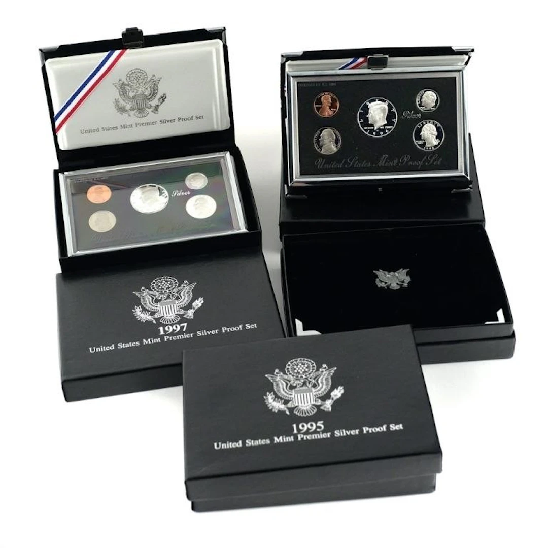 (4) U.S. Mint Premier Silver Proof Sets 1996-98